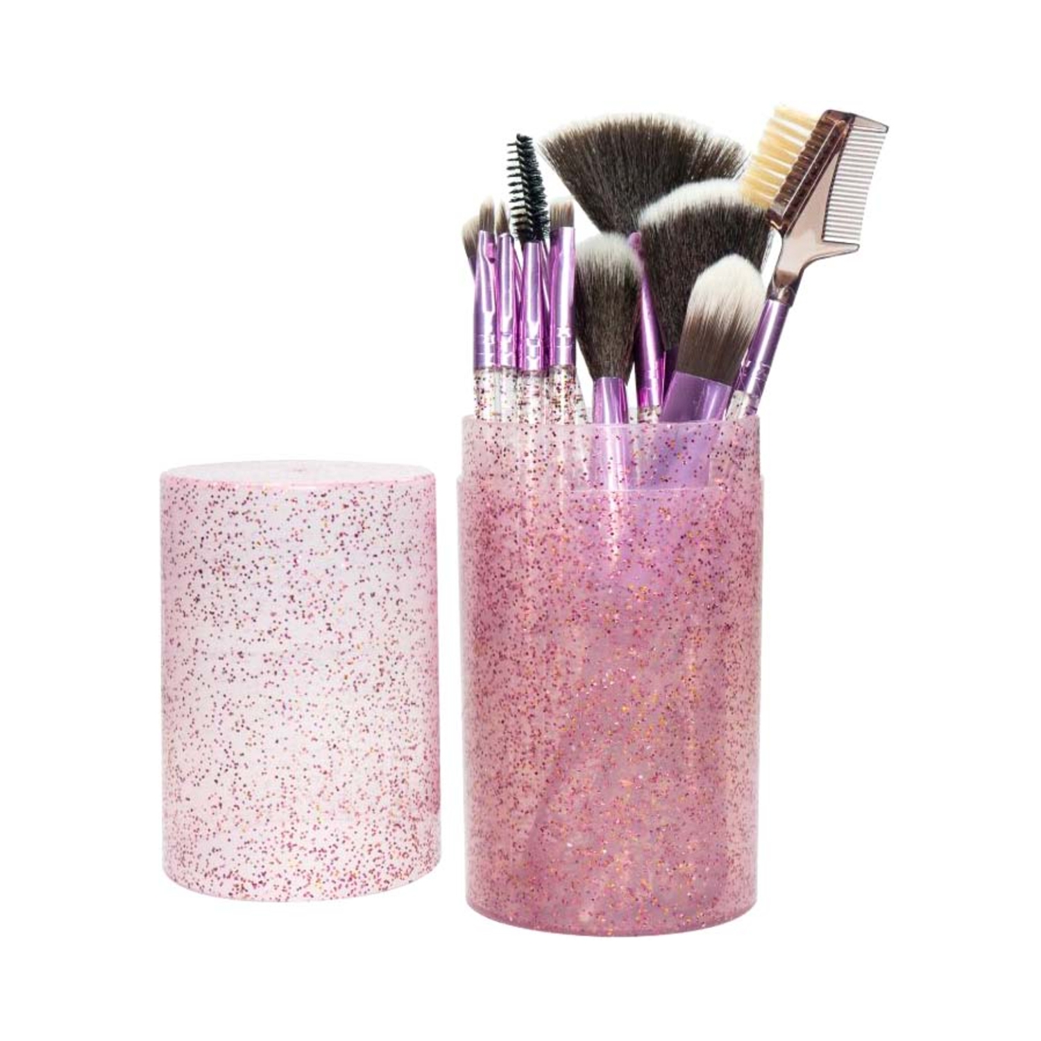 Beautiliss Professional | Beautiliss Professional Glitter Dust Makeup Brush With Storage Case - (12Pcs)