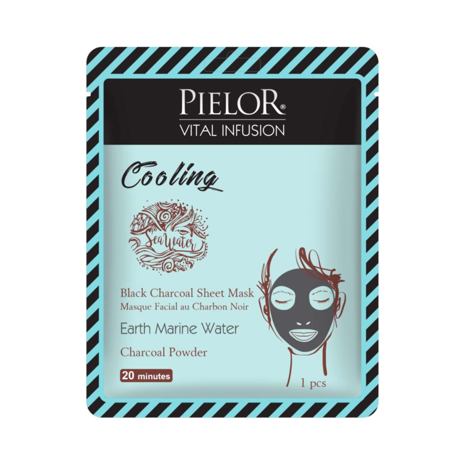Pielor | Pielor Vital Infusion Black Charcoal Cooling Mask (25ml)