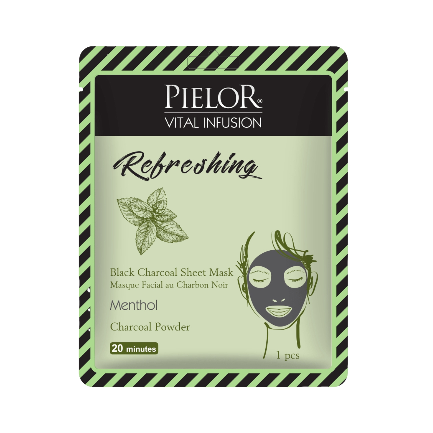 Pielor | Pielor Vital Infusion Black Charcoal Refreshing Mask (25ml)