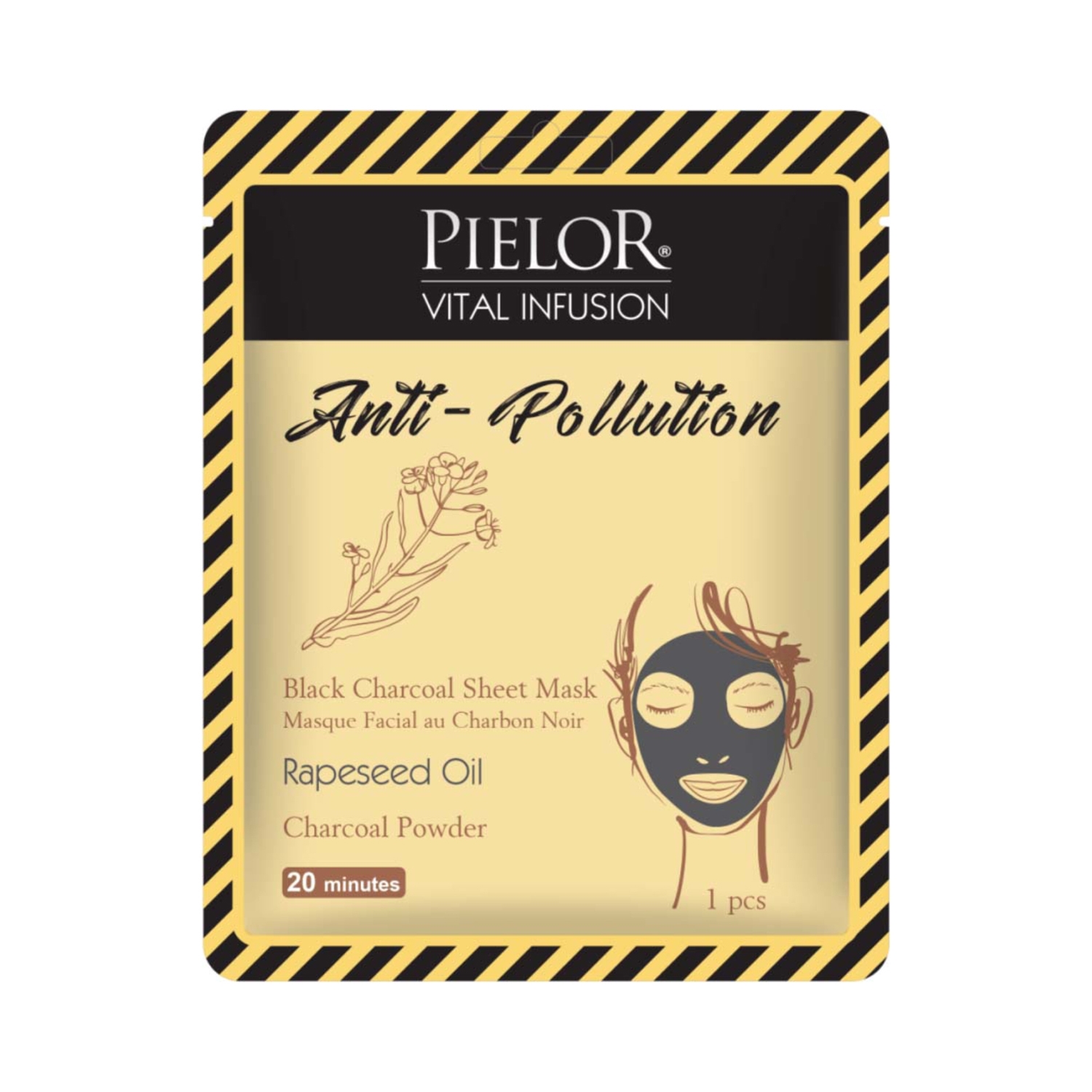 Pielor | Pielor Vital Infusion Black Charcoal Anti Pollution Mask (25ml)