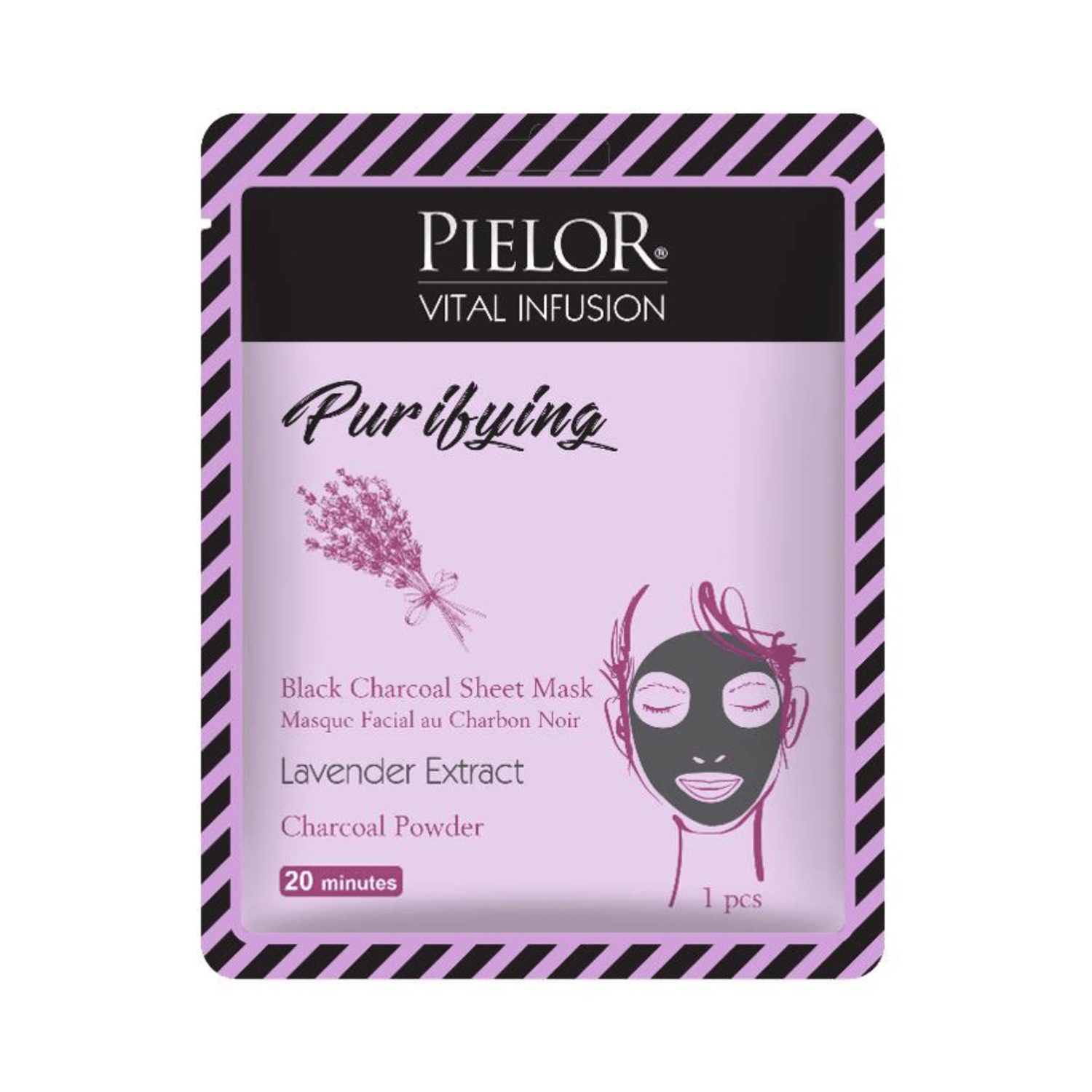 Pielor | Pielor Vital Infusion Black Charcoal Purifying Mask (25ml)