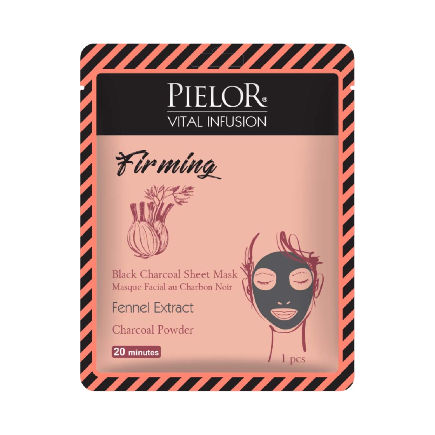 Pielor | Pielor Vital Infusion Black Charcoal Firming Mask (25ml)