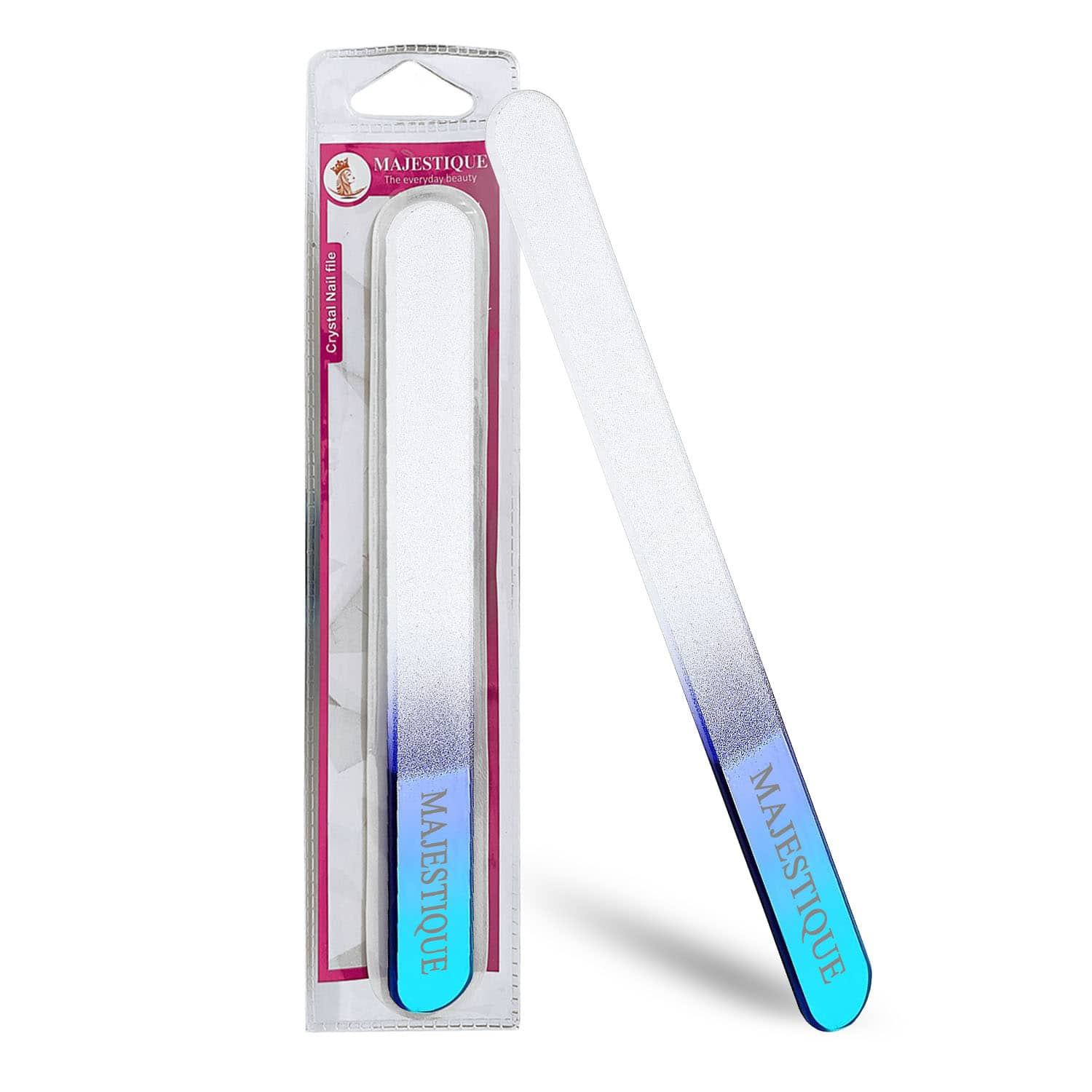 Majestique | Majestique Crystal Nail File, Double Sided, Nail Care Tool - Color May Vary