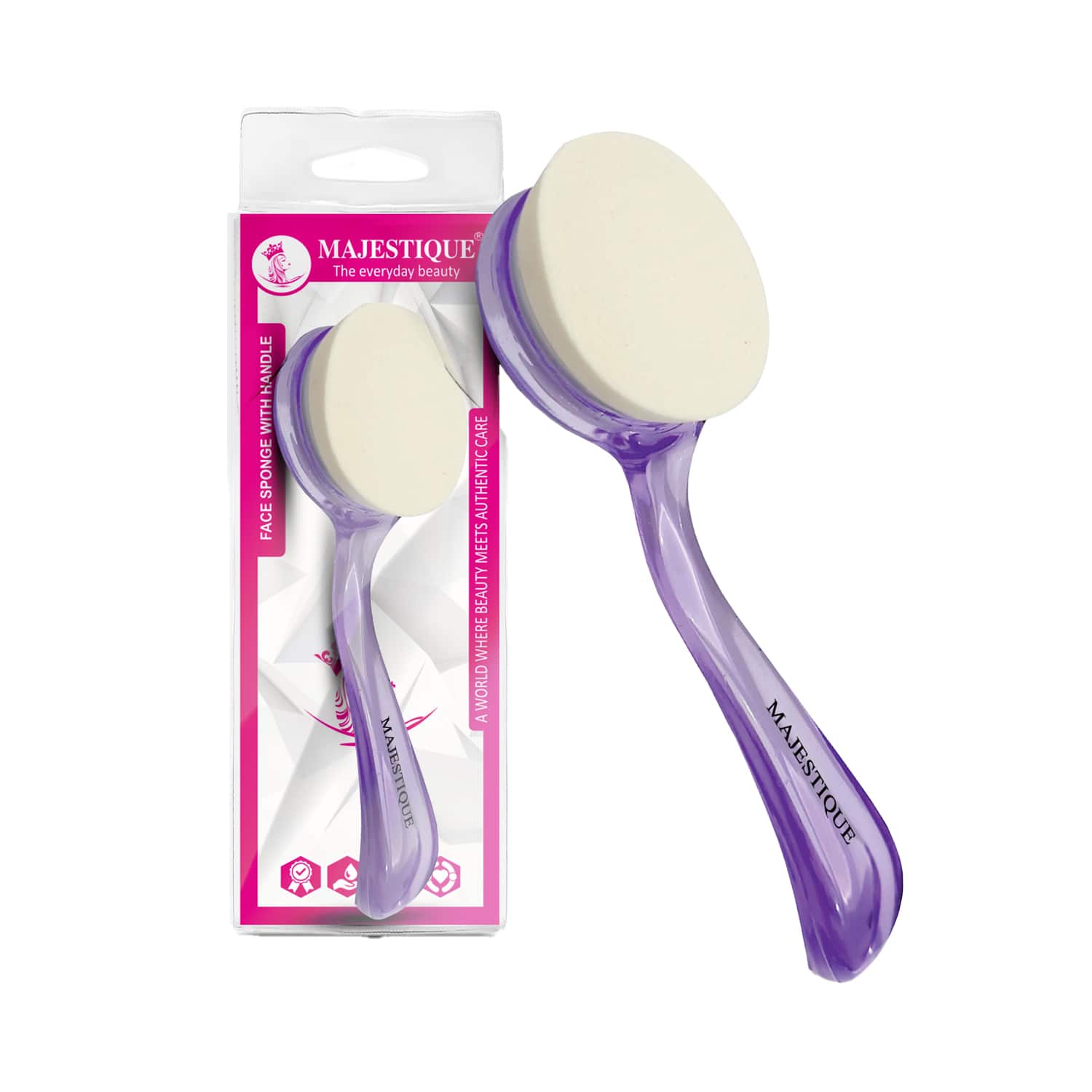 Majestique | Majestique Makeup Puff With Handle Face Sponge Foundation Blender