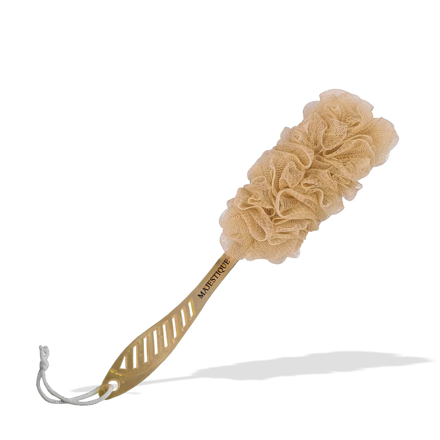 Majestique | Majestique Long Handle Bath Loofah, Body Scrubber Soft Nylon Mesh Sponge Bath Brush- Multicolor