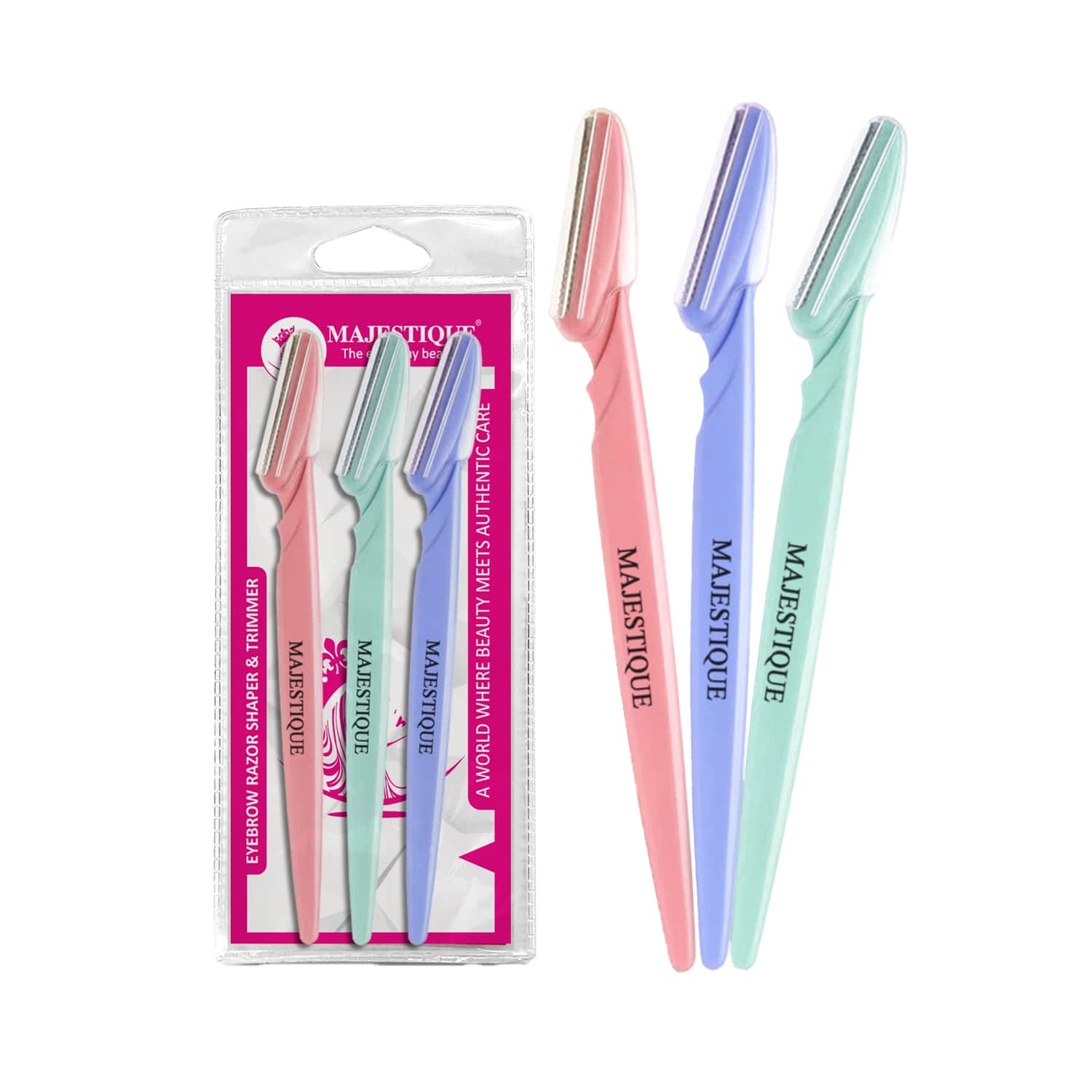 Majestique | Majestique Eyebrow Razor Shaper - (3Pcs)