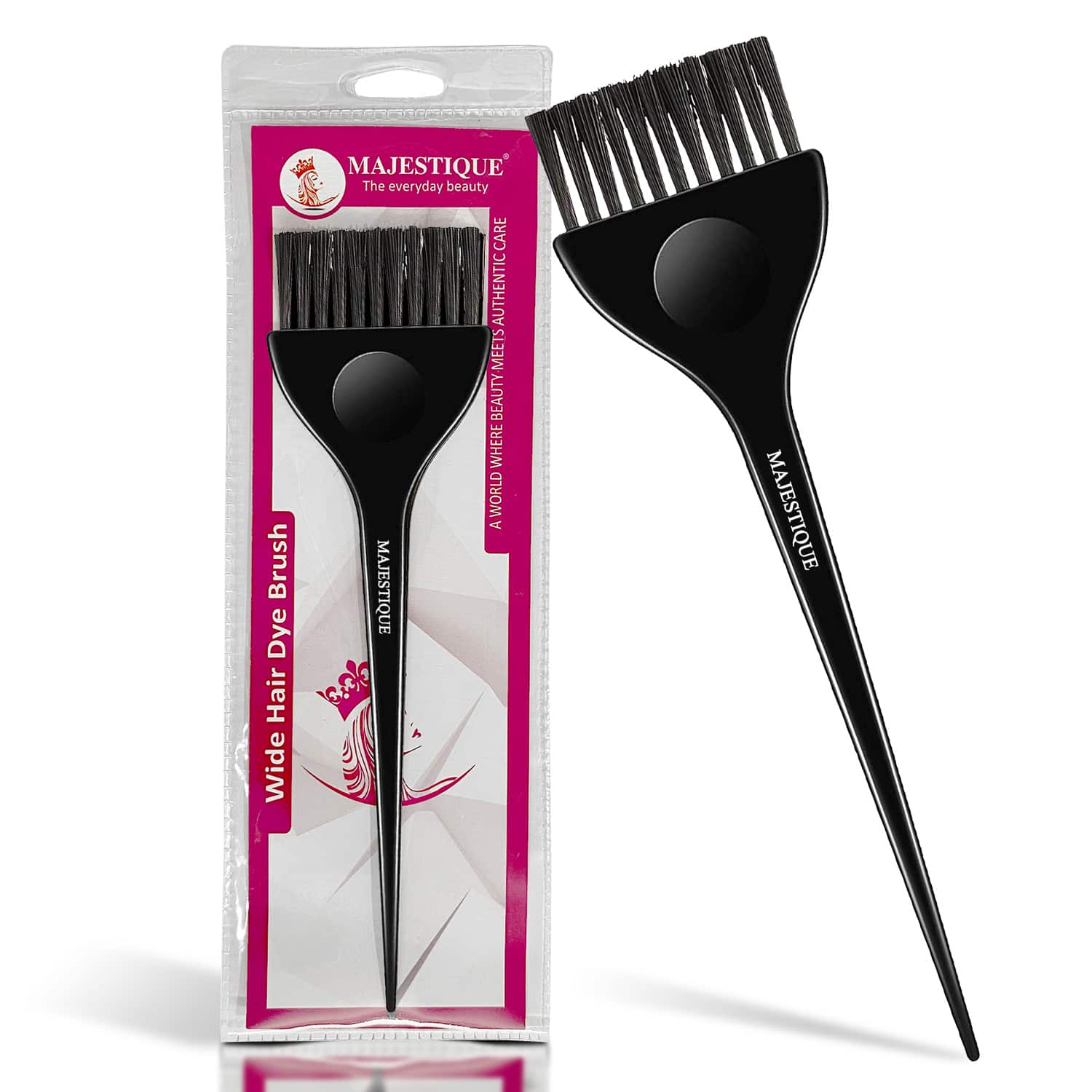 Majestique | Majestique Professional Wide Hair Dye Brush, Coloring Applicator for Men and Women - Color May Vary