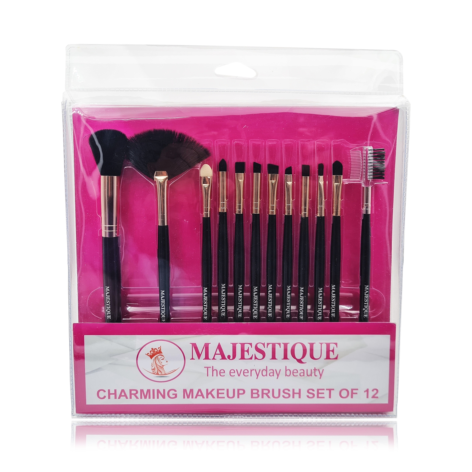 Majestique | Majestique Makeup Charming Brushes Kit - (12Pcs)