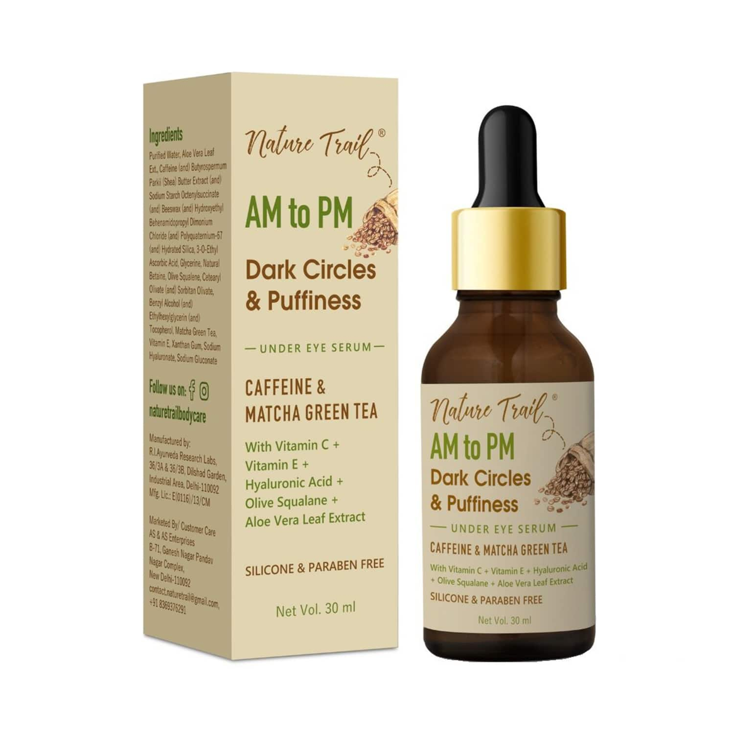 Nature Trail | Nature Trail Am To Pm Under Eye Serum (30ml)