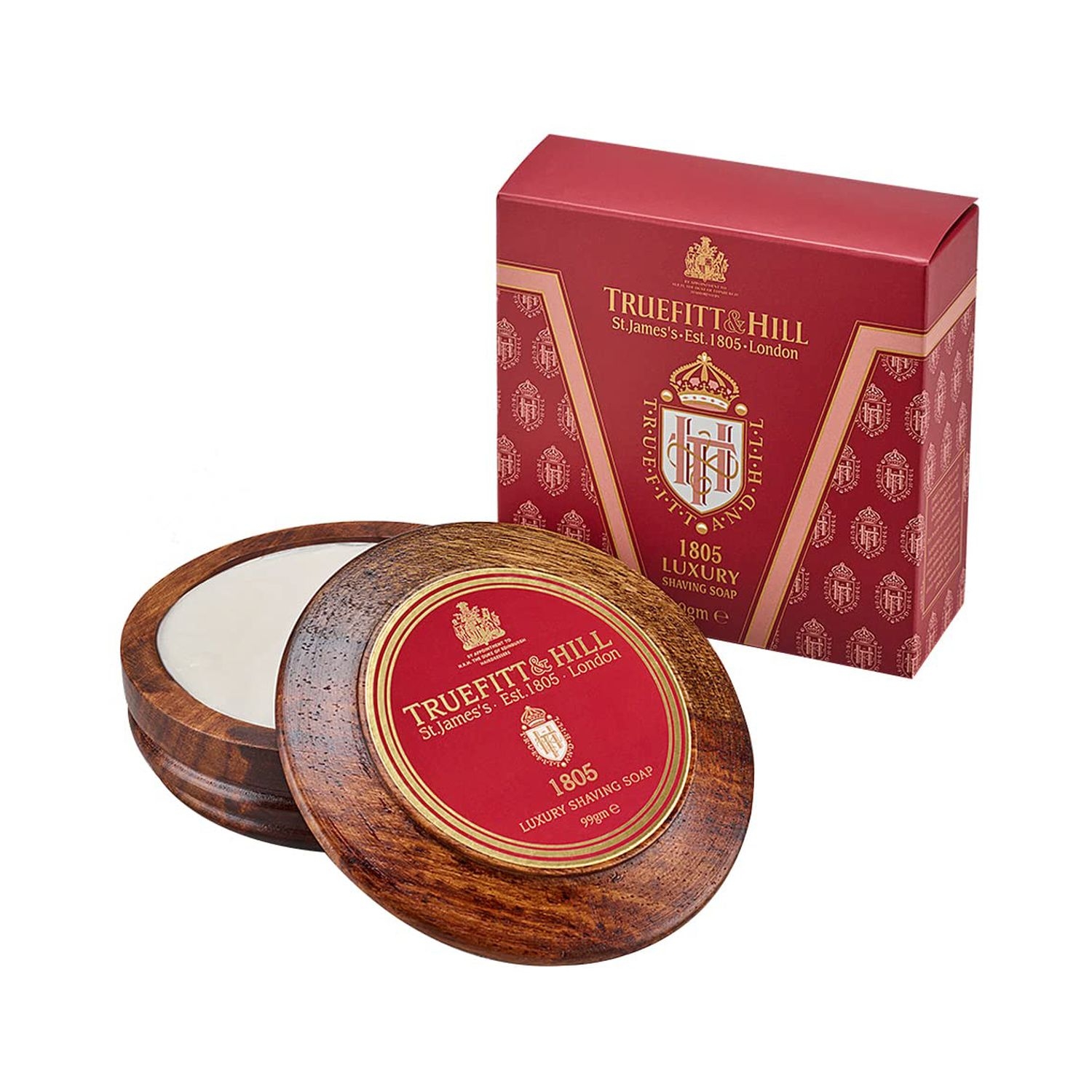 Truefitt & Hill | Truefitt & Hill 1805 Luxury Shaving Soap With Wooden Bowl (99g)