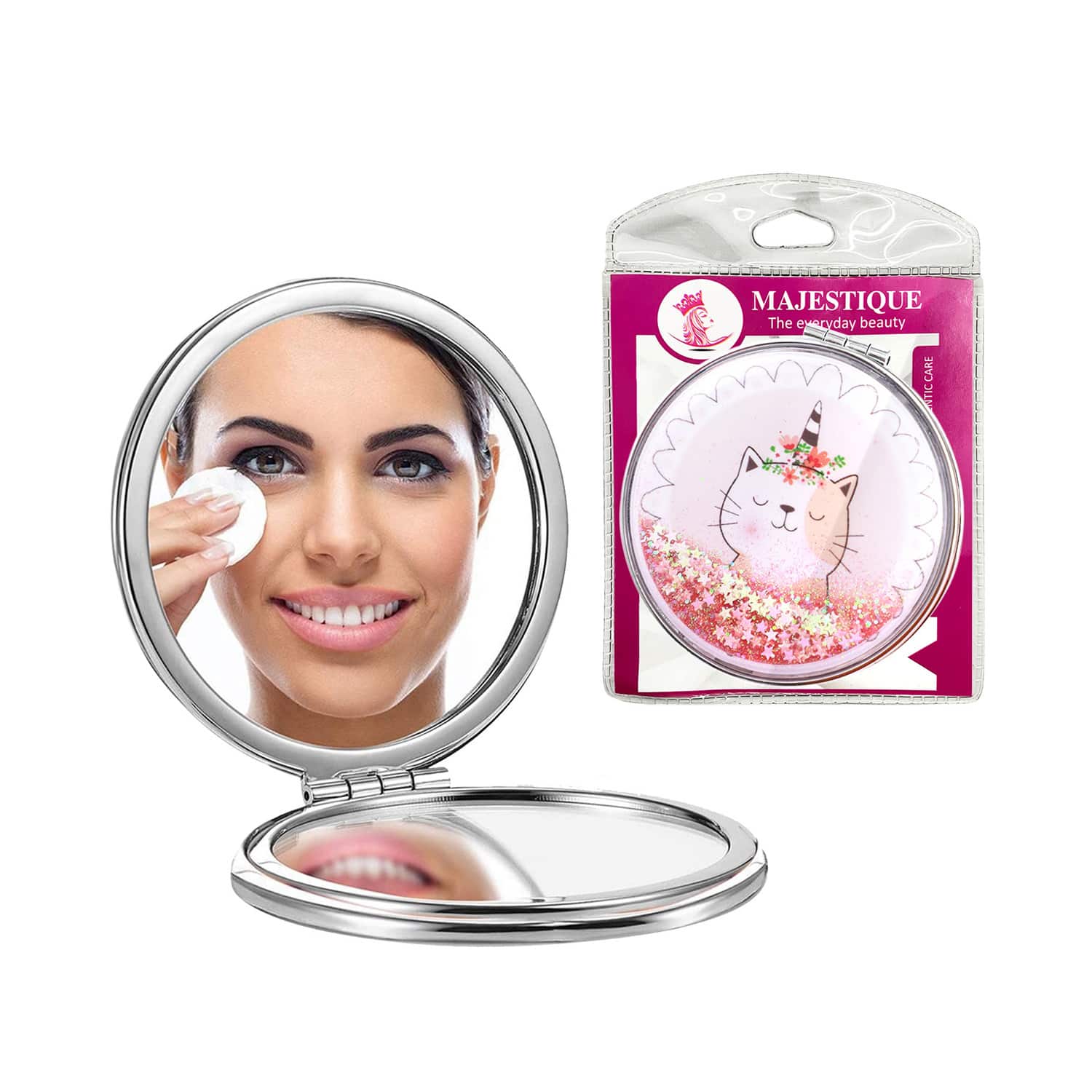 Majestique | Majestique Compact Mirror With 1X And 2X Magnification