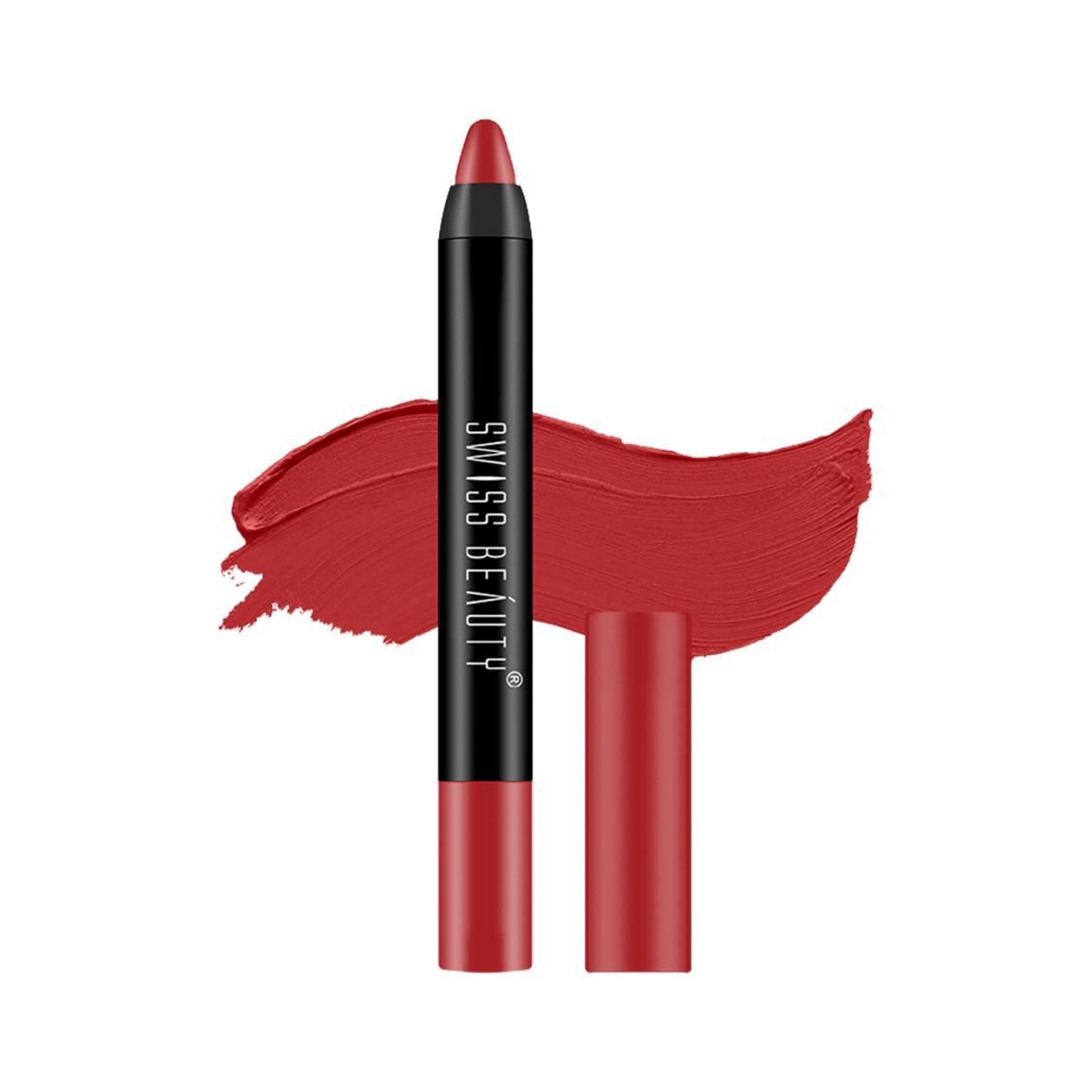 Swiss Beauty | Swiss Beauty Non Transfer Matte Crayon Lipstick - Smoke Red (3.5g)