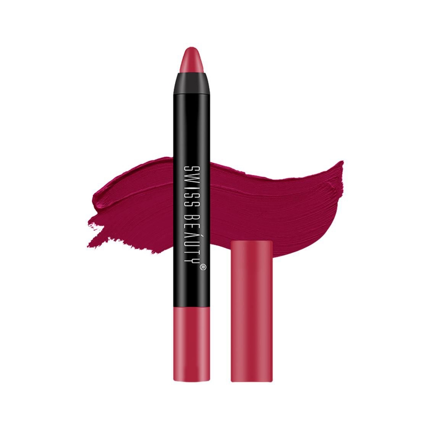 Swiss Beauty | Swiss Beauty Non Transfer Matte Crayon Lipstick - Pink Rose (3.5g)