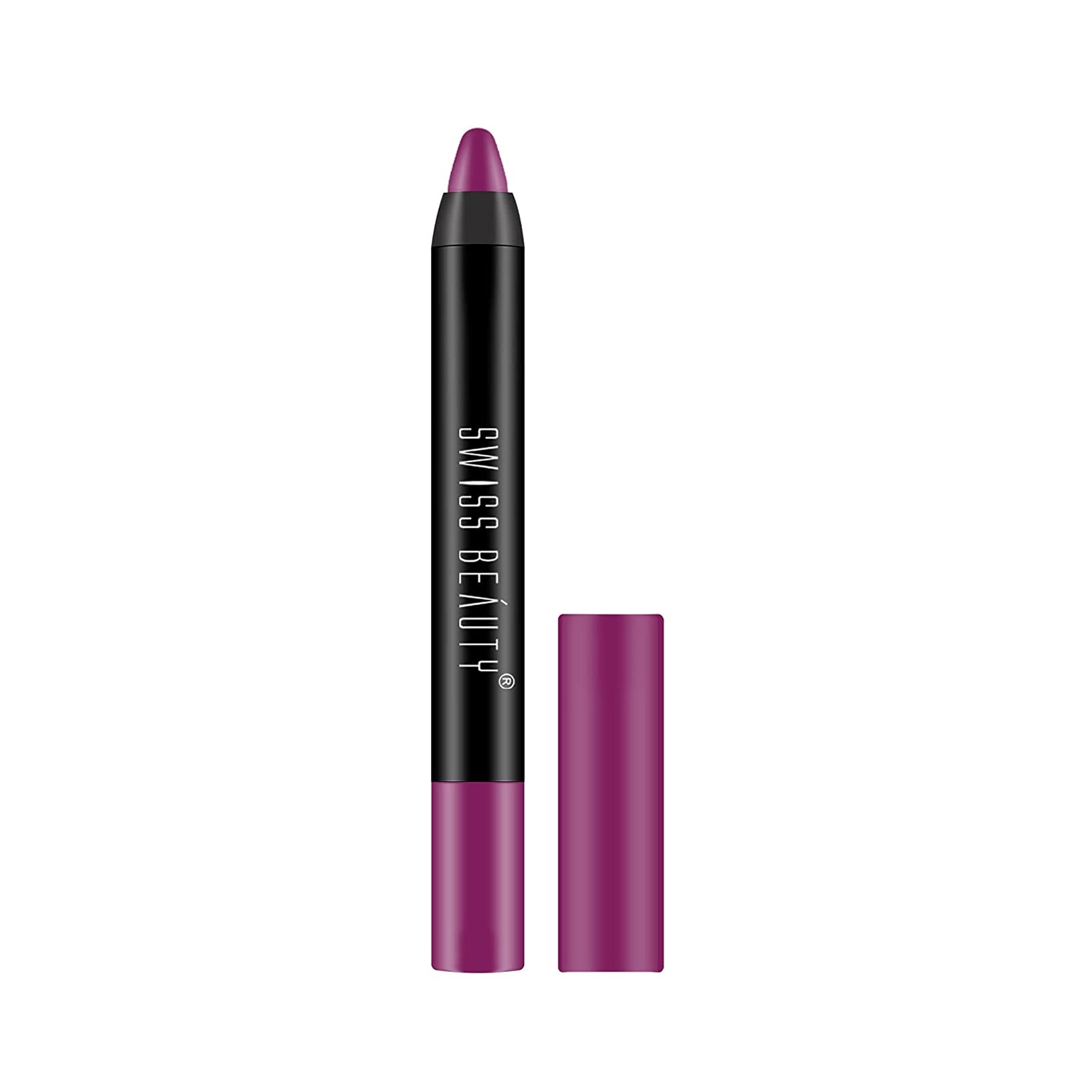 Swiss Beauty Non Transfer Matte Crayon Lipstick - Plum Pick (3.5g)