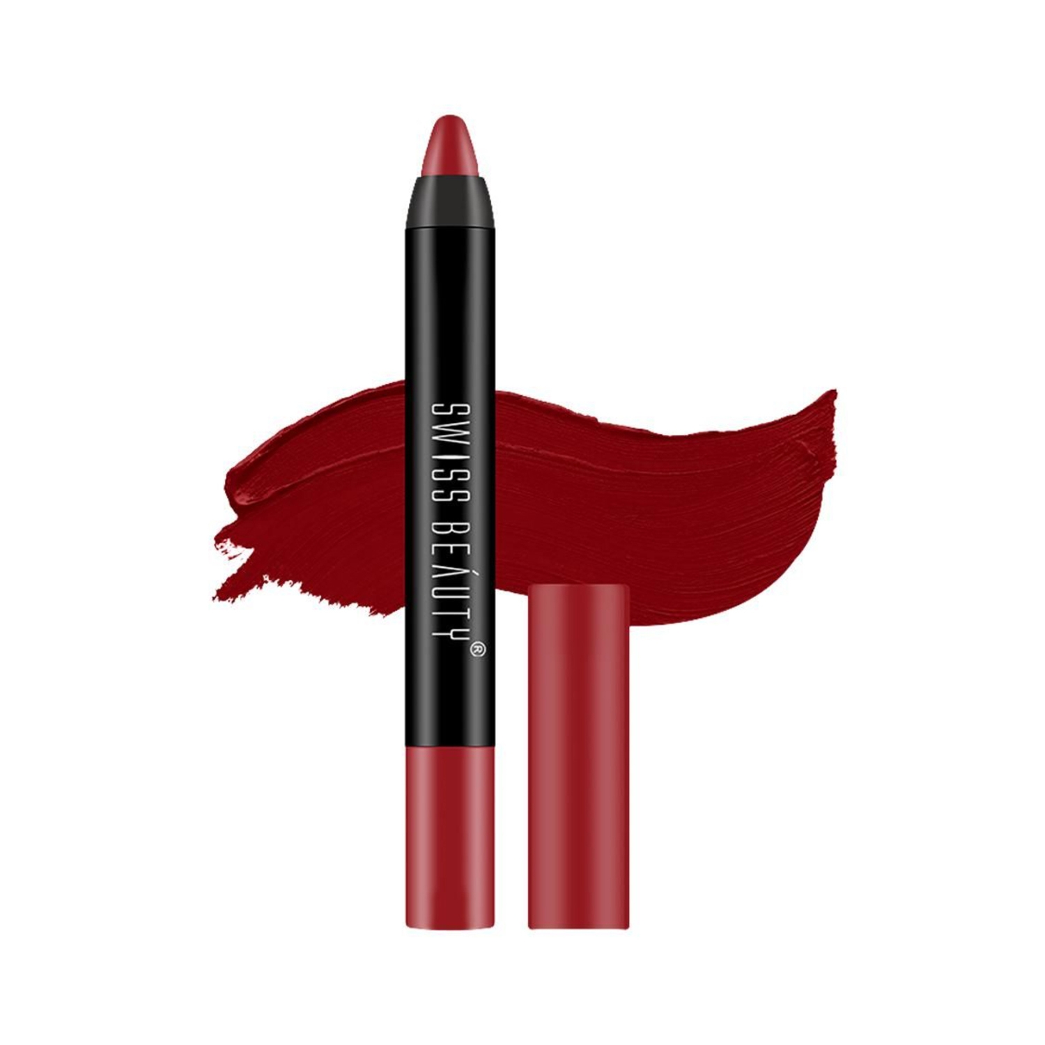 Swiss Beauty | Swiss Beauty Non Transfer Matte Crayon Lipstick - Ash Red (3.5g)