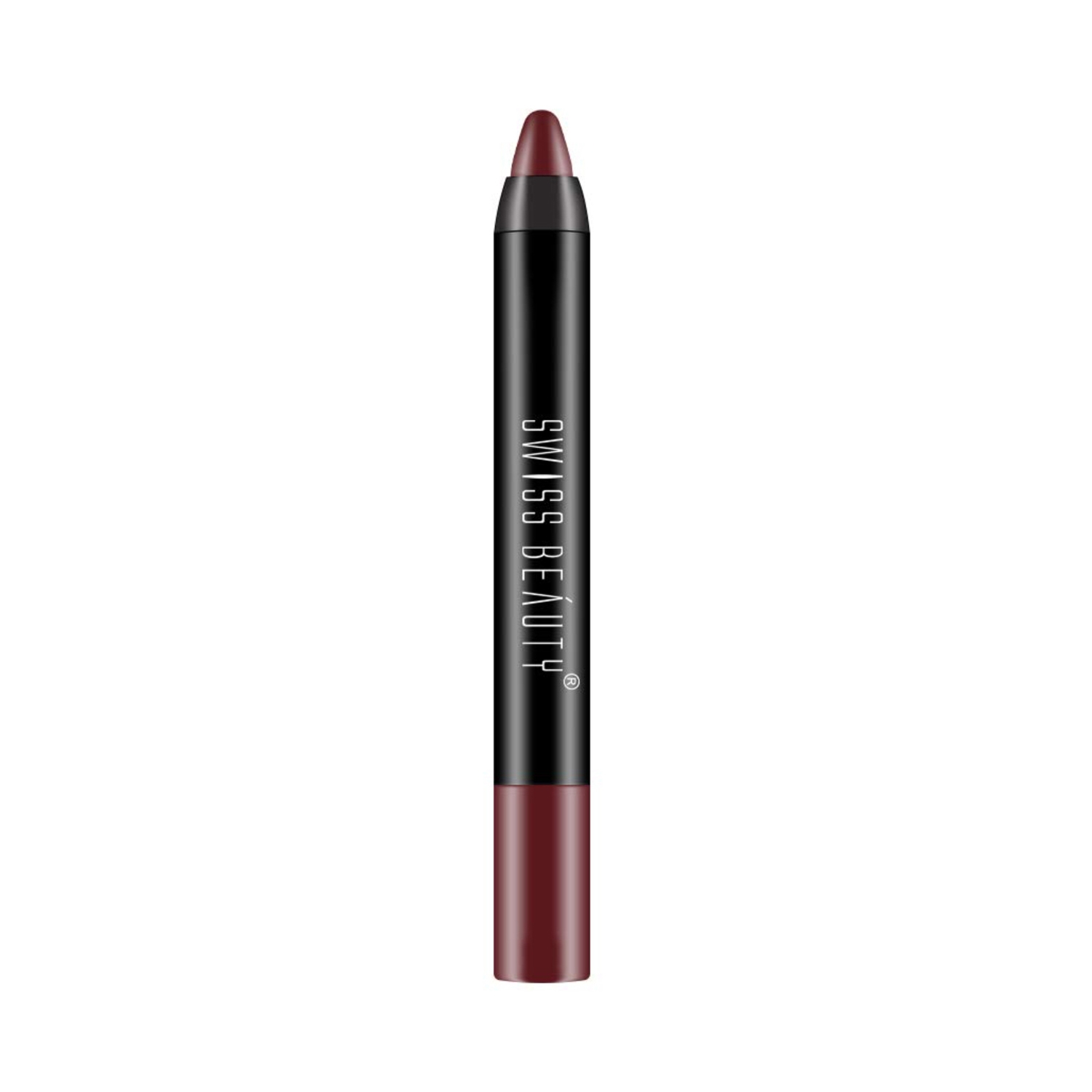 Swiss Beauty | Swiss Beauty Non Transfer Matte Crayon Lipstick - Murphy Wine (3.5g)