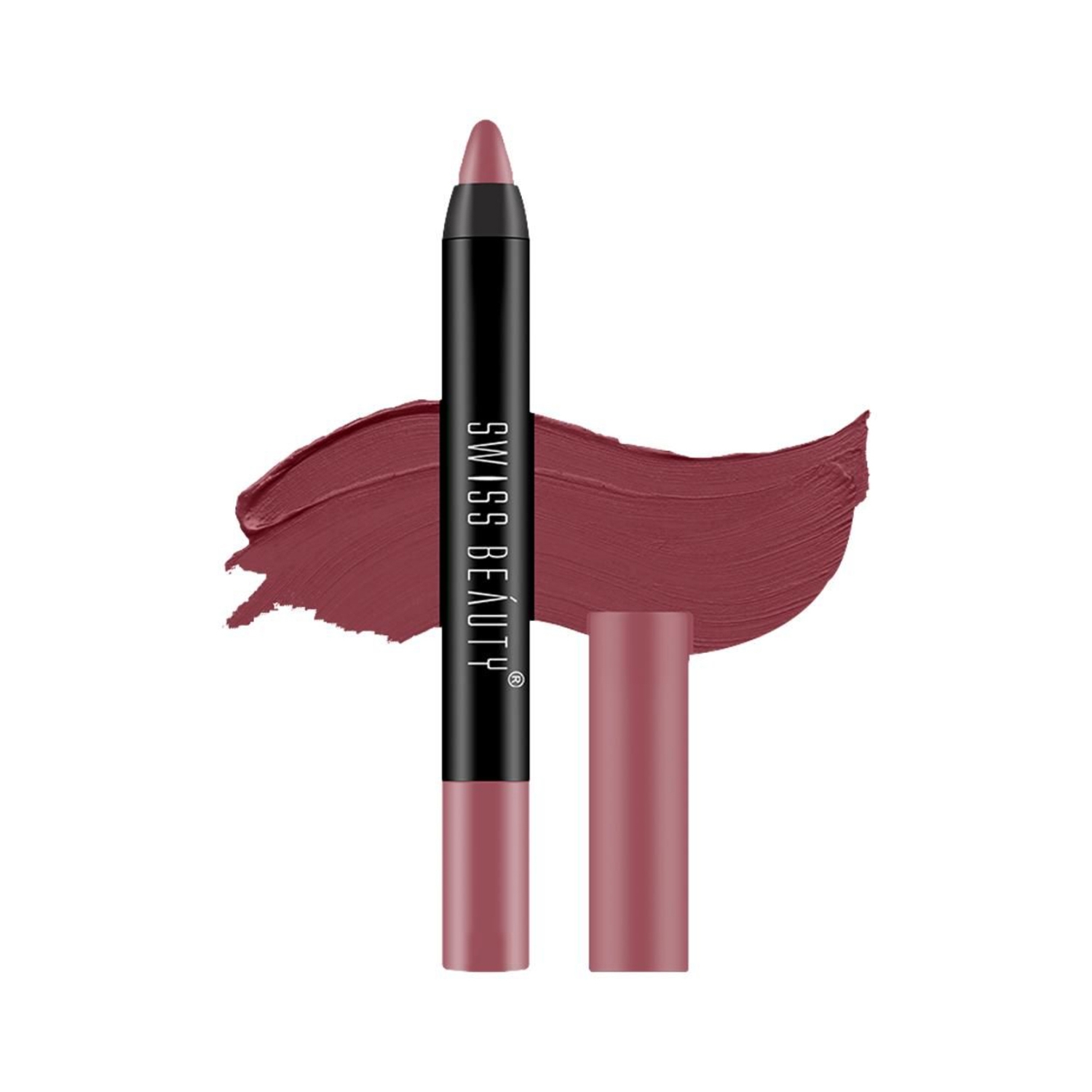 Swiss Beauty | Swiss Beauty Non Transfer Matte Crayon Lipstick - Mauve On (3.5g)