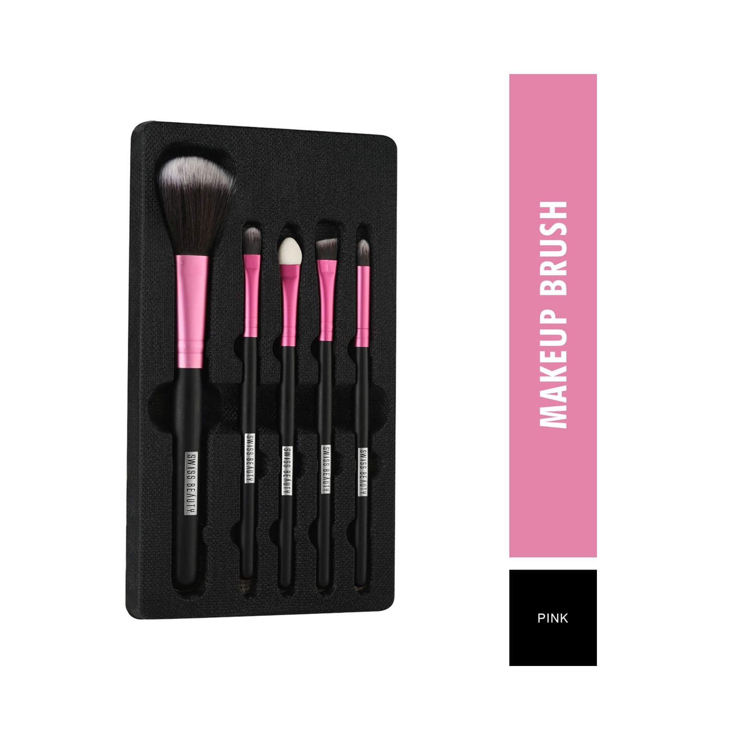 Buy Swiss Beauty Makeup Brush - Pink (5Pcs) Online at Best Price in 