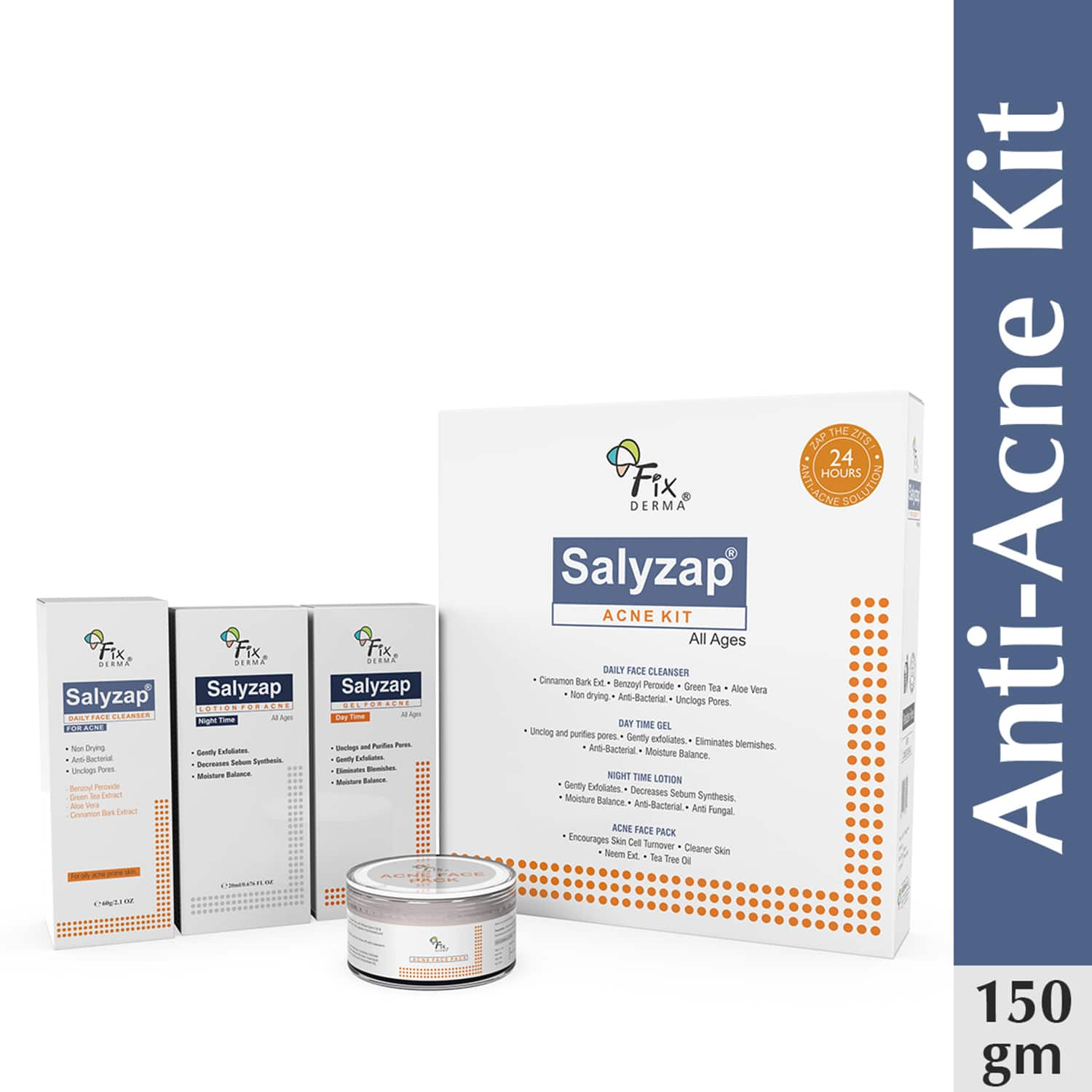 Fixderma | Fixderma Salyzap Acne Kit (4Pcs)