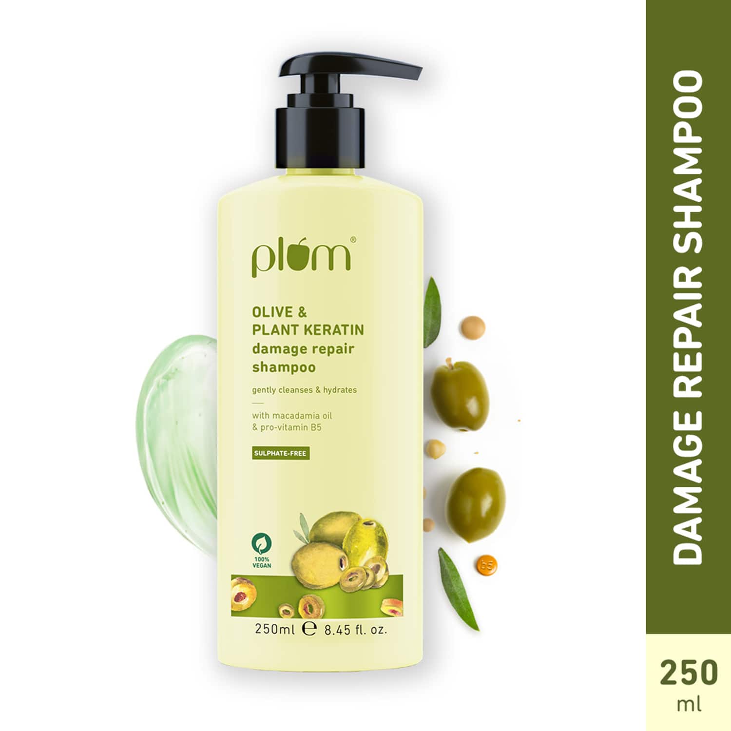 Plum | Plum Olive & Plant Keratin Damage Repair Shampoo (250ml)