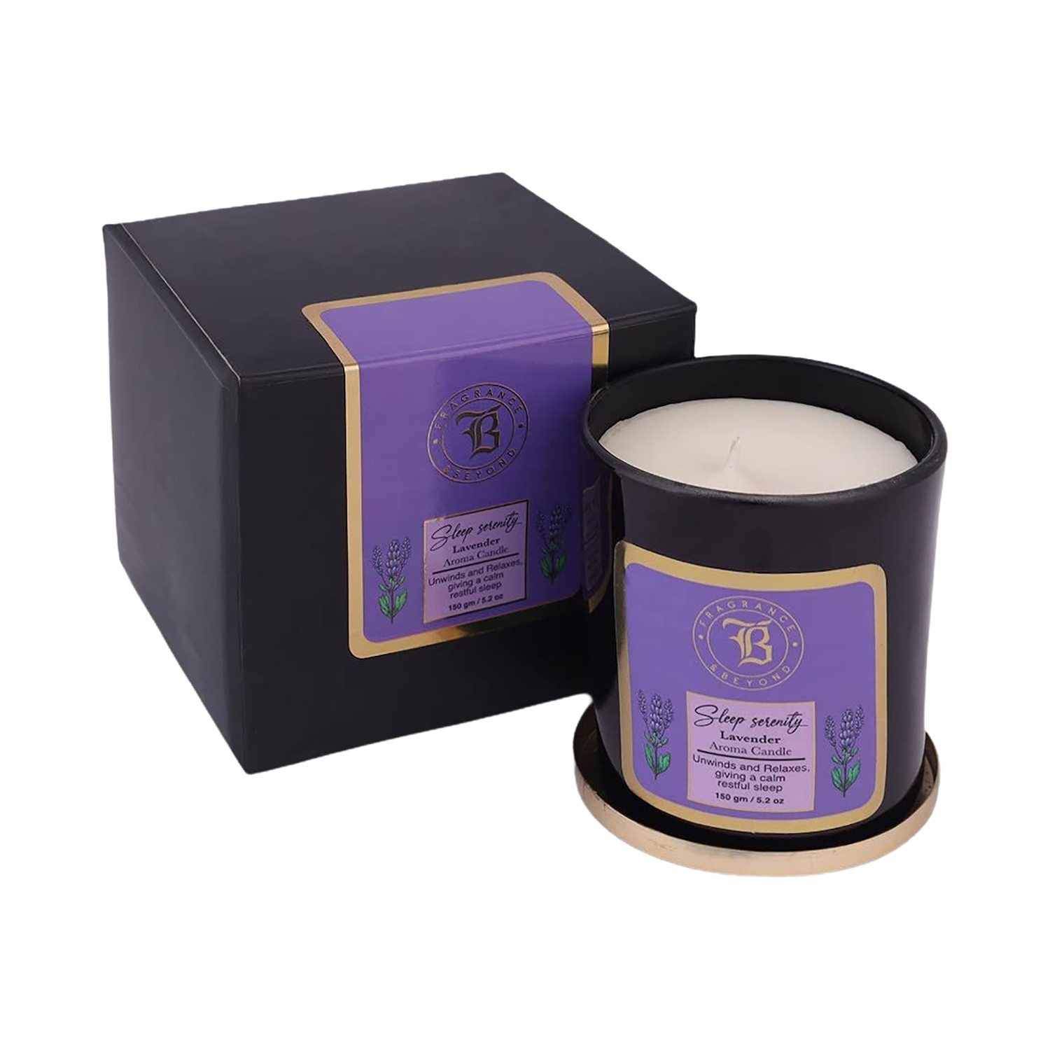 Fragrance & Beyond | Fragrance & Beyond Aromatherapy Lavender Sleep Serenity Soy Candle (150g)