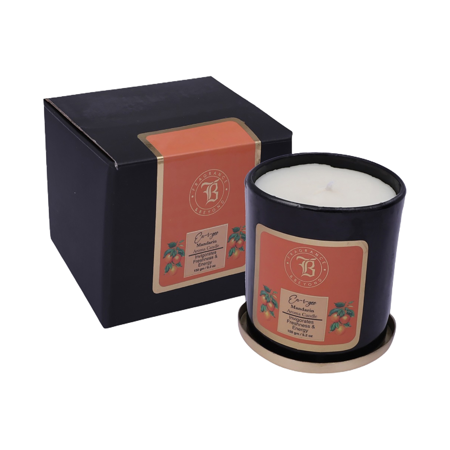 Fragrance & Beyond | Fragrance & Beyond Aromatherapy Mandarin Energising Soy Candle (150g)
