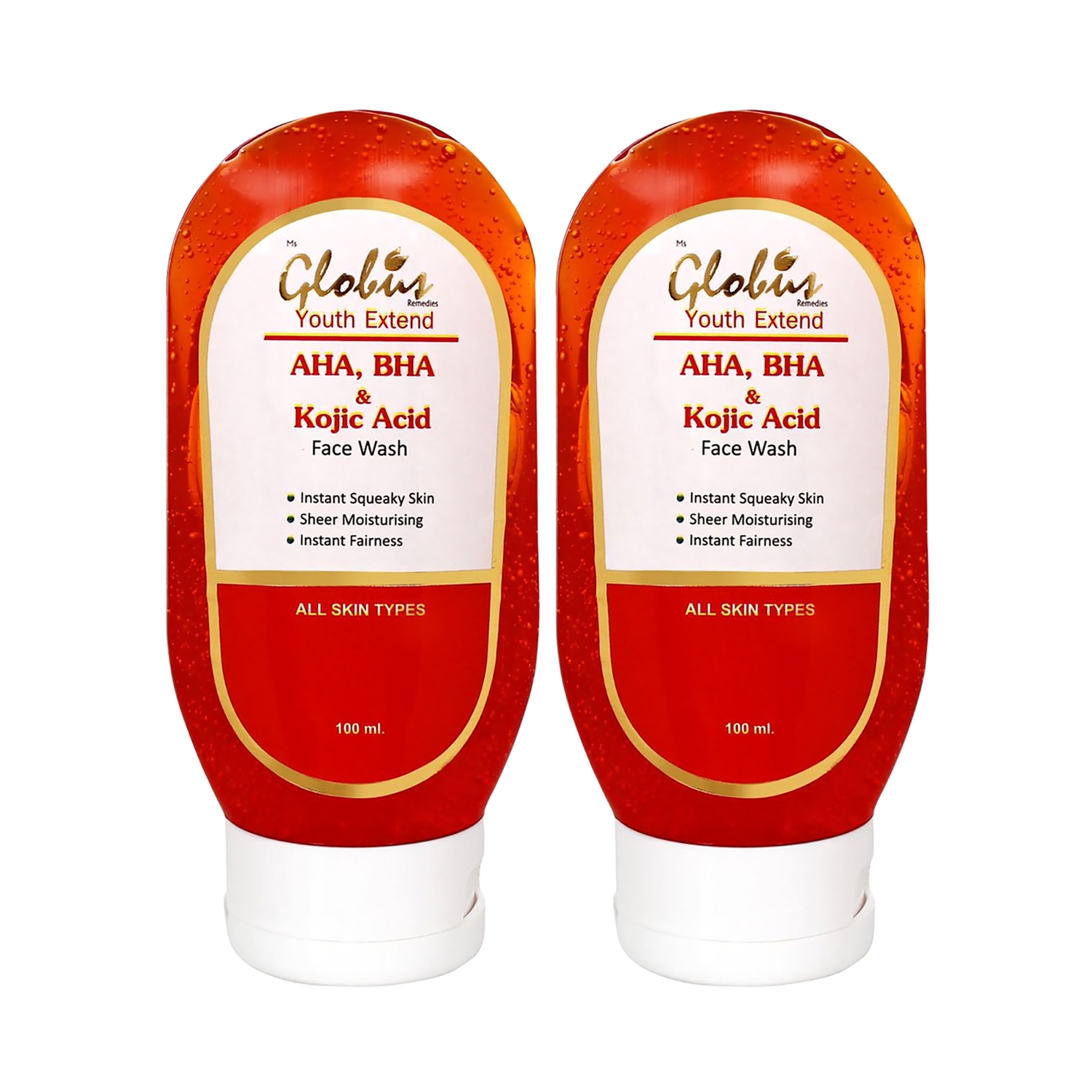 Globus Remedies | Globus Remedies Aha, Bha & Kojic Acid Face Wash - (2 Pcs)