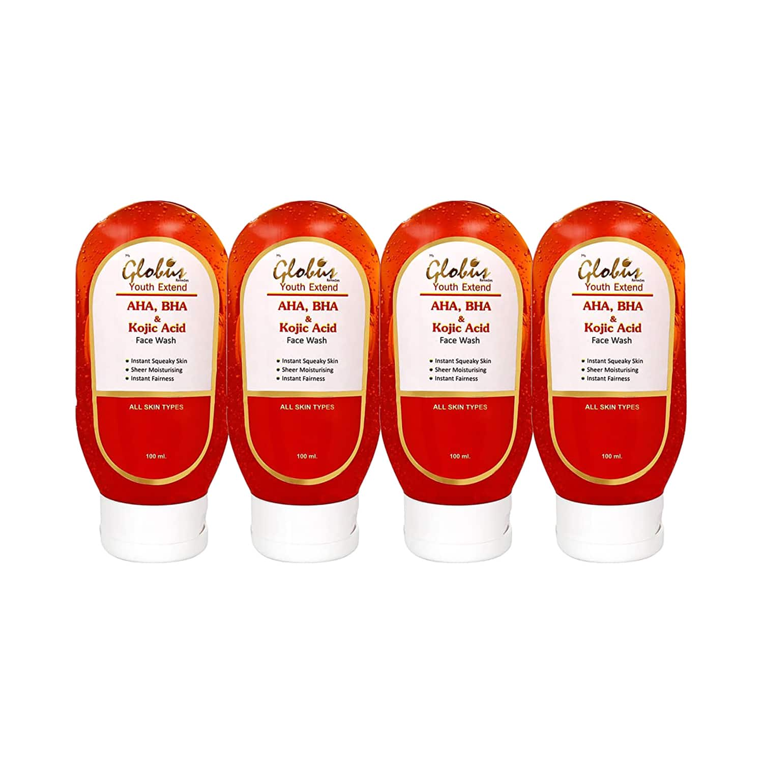 Globus Remedies | Globus Remedies Aha, Bha & Kojic Acid Face Wash - (4 Pcs)