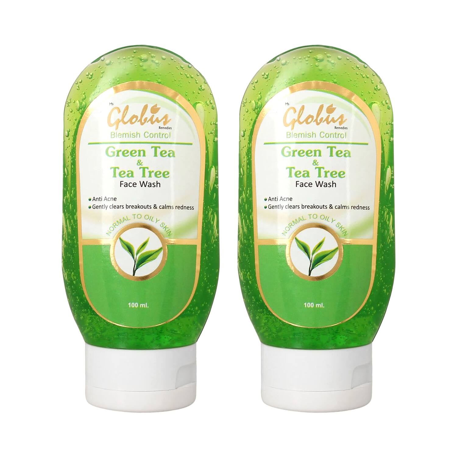 Globus Remedies | Globus Remedies Green Tea & Tea Tree Face Wash - (2 Pcs)