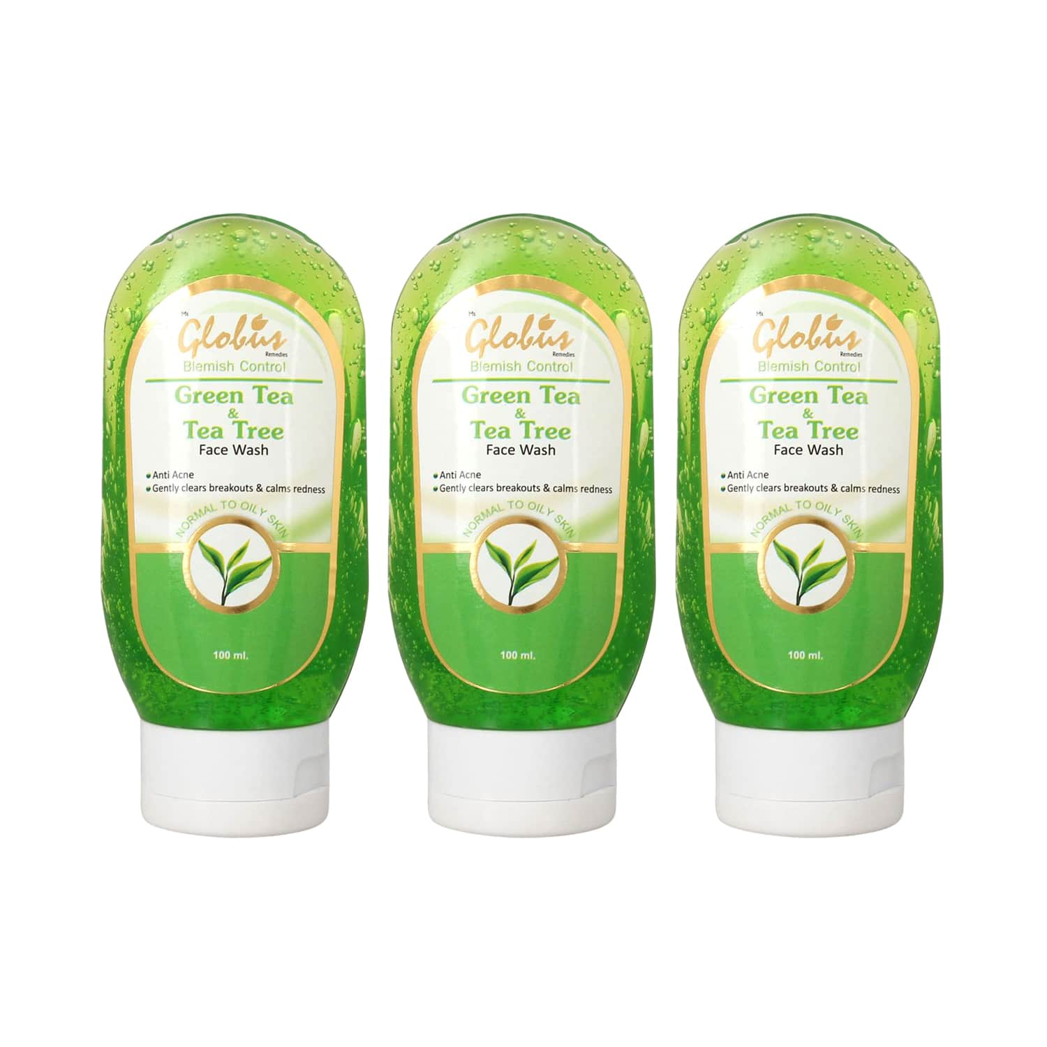 Globus Remedies | Globus Remedies Green Tea & Tea Tree Face Wash - (3 Pcs)