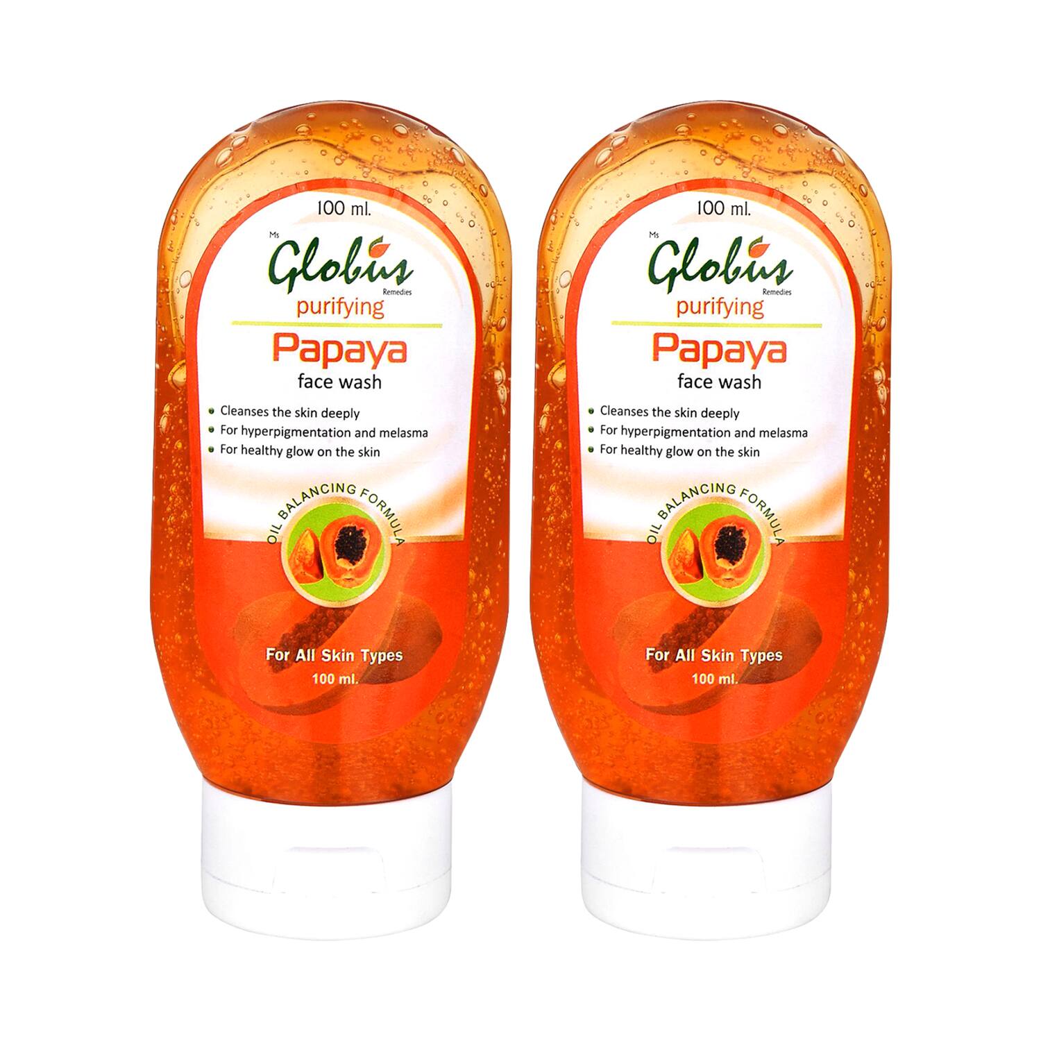 Globus Remedies | Globus Remedies Papaya Purifying Face Wash - (2 Pcs)