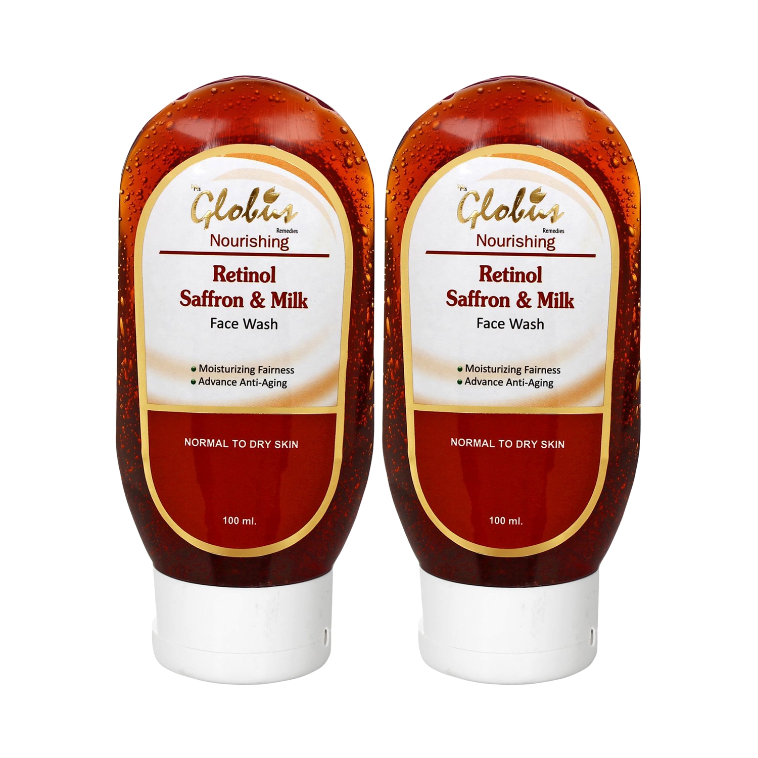 Globus Remedies | Globus Remedies Retinol Saffron & Milk Nourishing Face Wash - (2 Pcs)