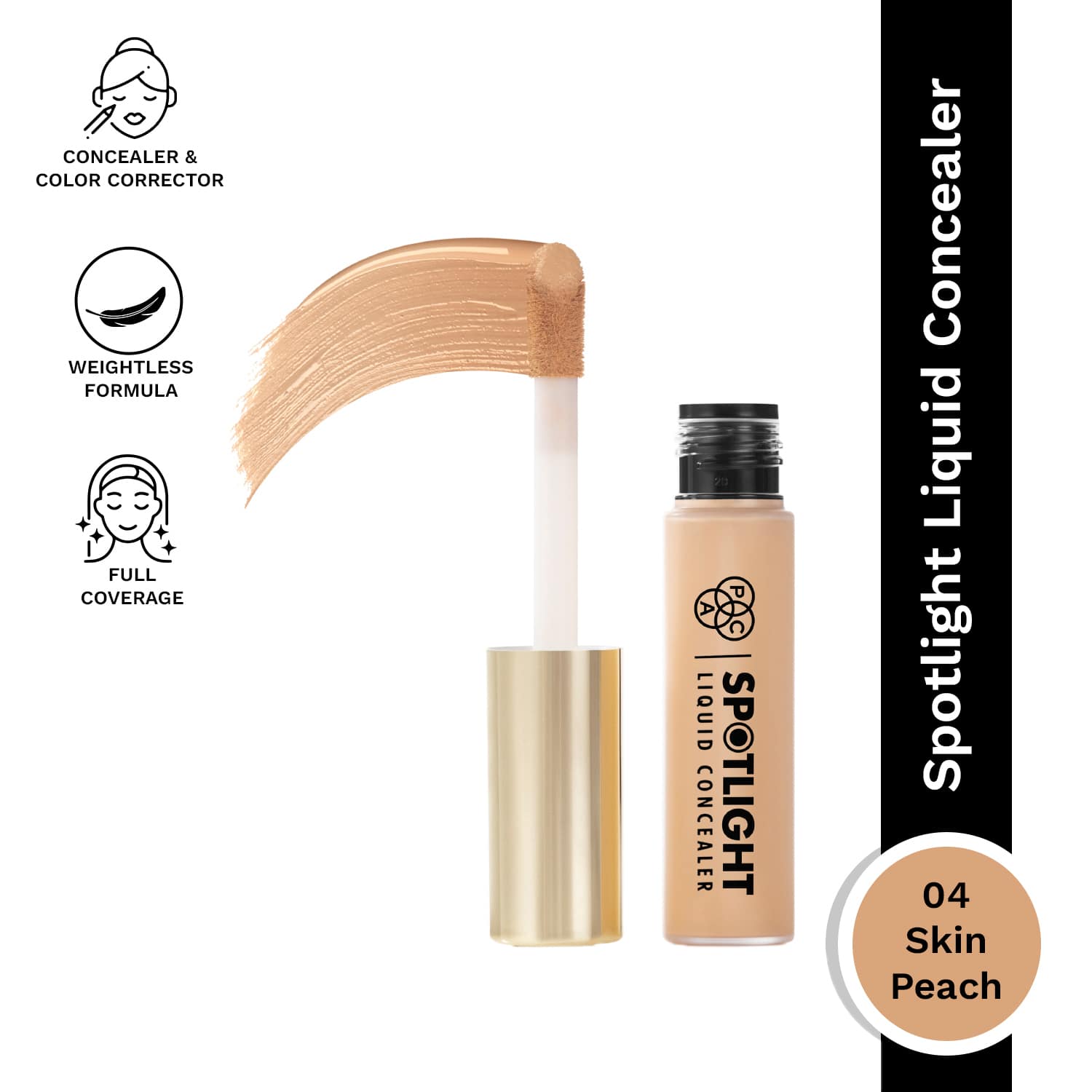 PAC | PAC Spotlight Liquid Concealer - 04 Skin Peach (15g)