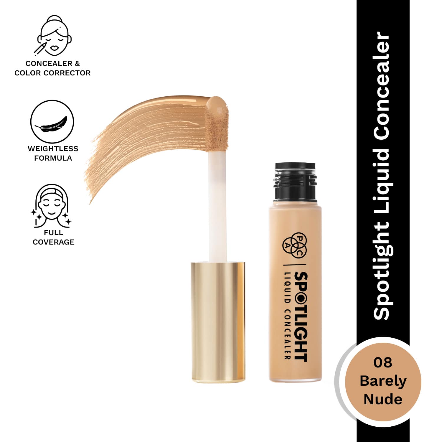PAC | PAC Spotlight Liquid Concealer - 08 Barely Nude (15g)