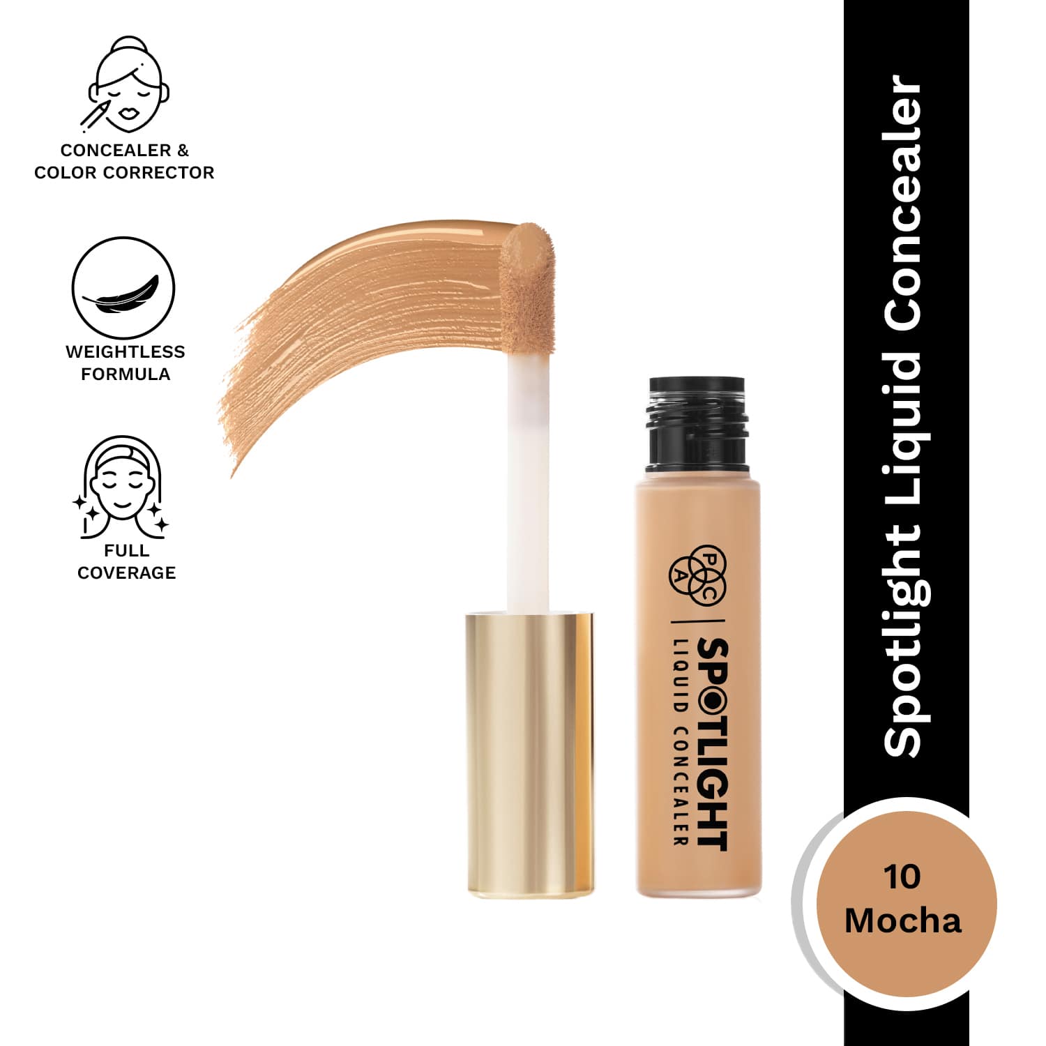 PAC | PAC Spotlight Liquid Concealer - 10 Mocha (15g)