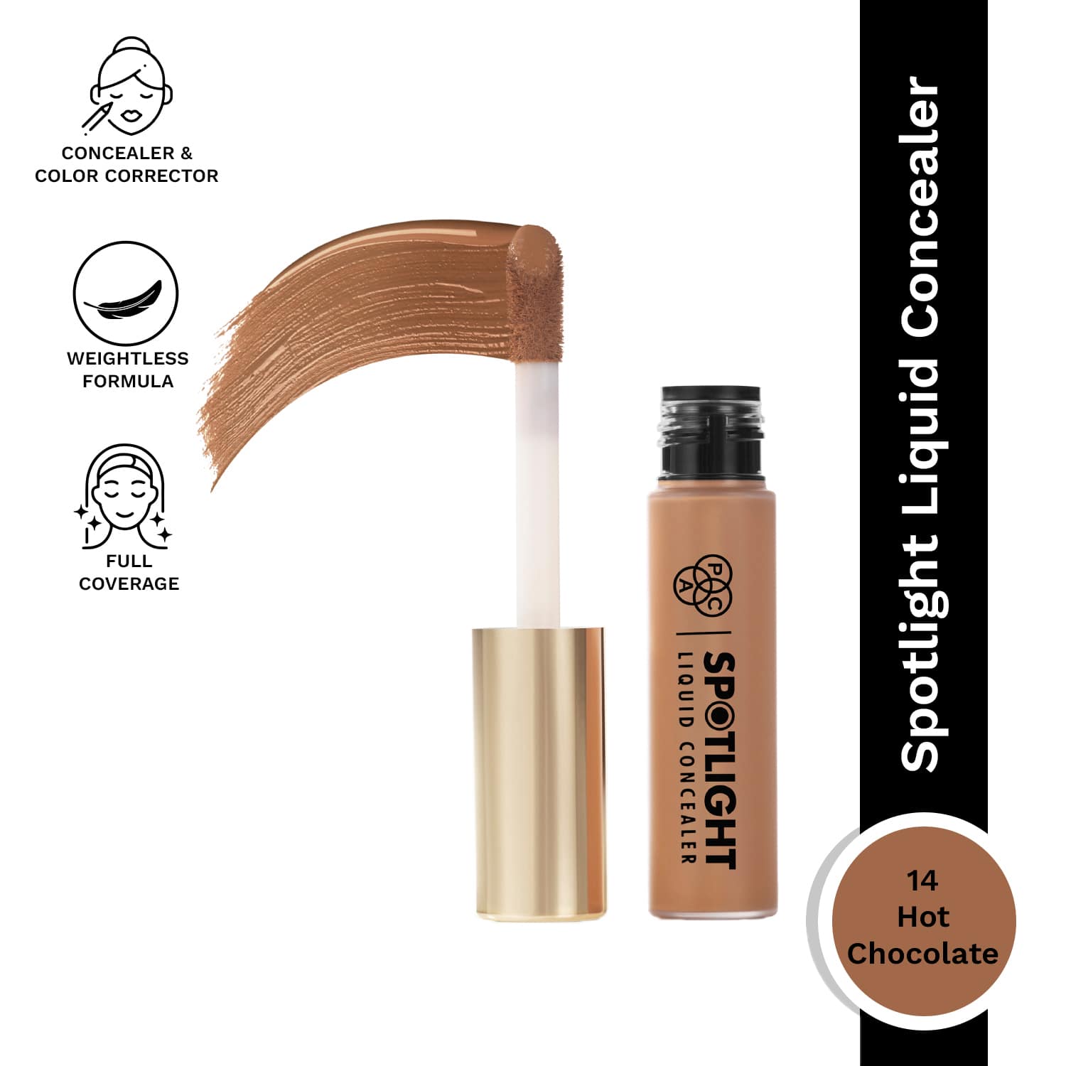 PAC | PAC Spotlight Liquid Concealer - 14 Hot Chocolate (15g)