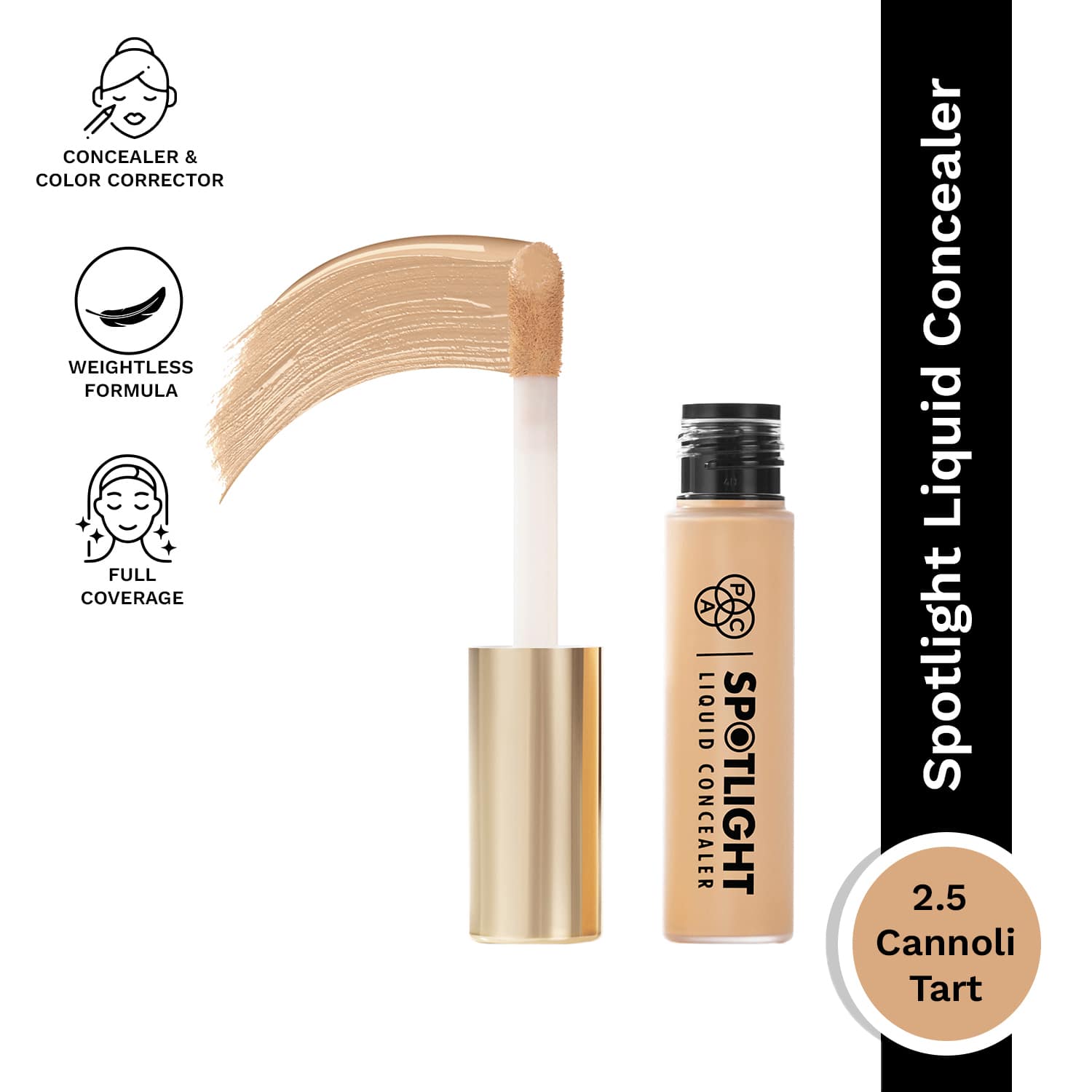 PAC | PAC Spotlight Liquid Concealer - 2.5 Cannoli Tart (15g)
