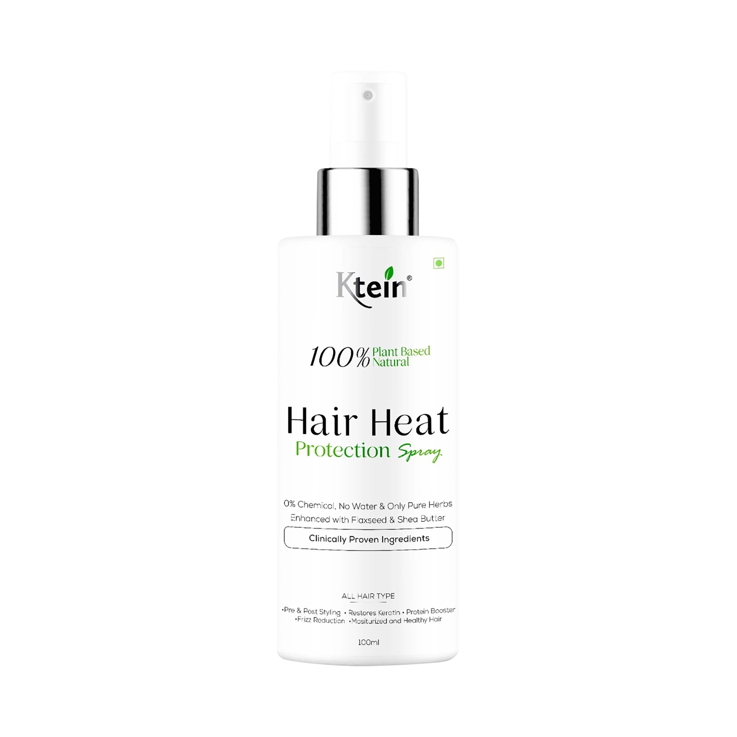 Ktein | Ktein Natural 100% Plant Base Hair Heat Protection Spray (100ml)