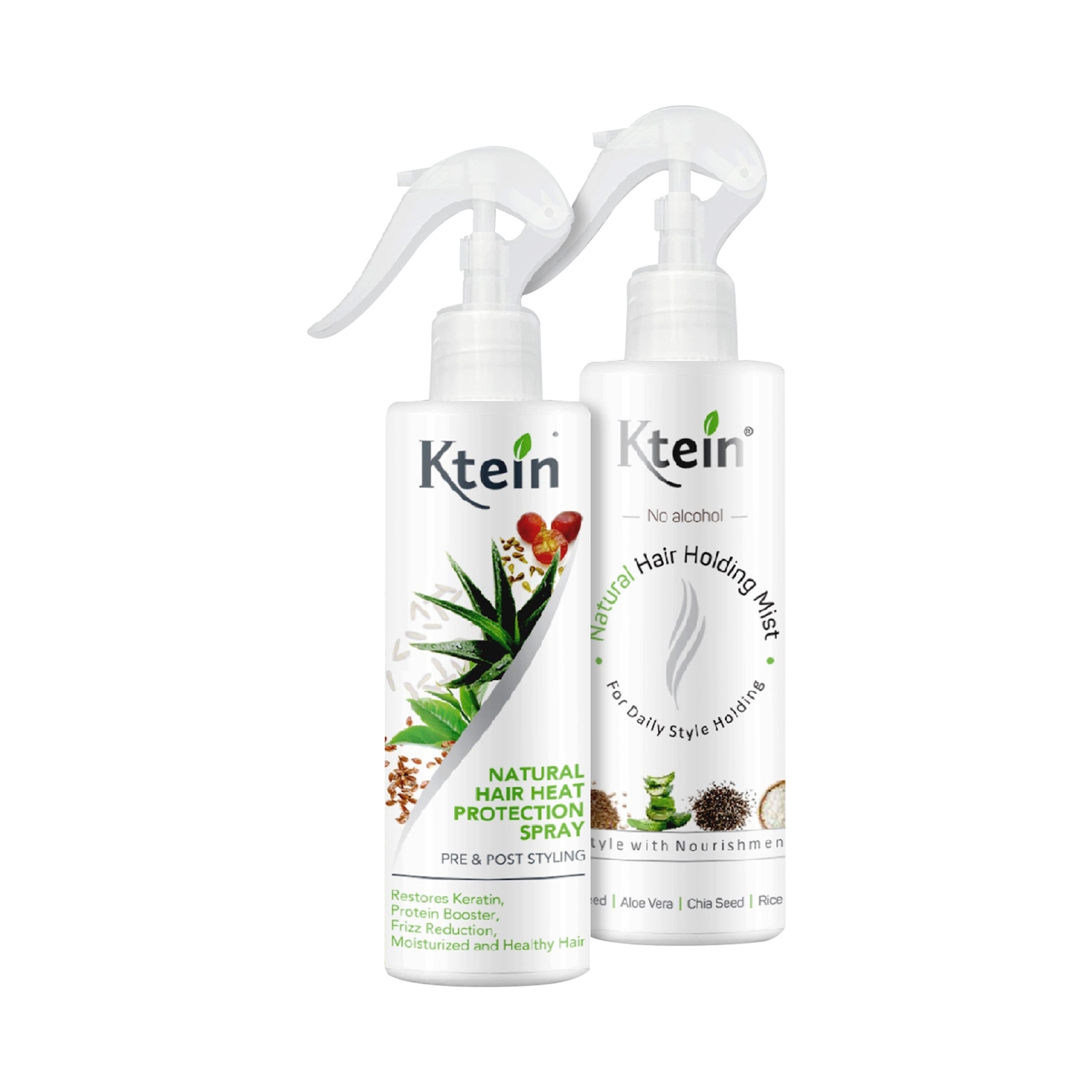 Ktein Daily Hair Styling Heat Protection Spray + Hair Holding Spray - (2Pcs)