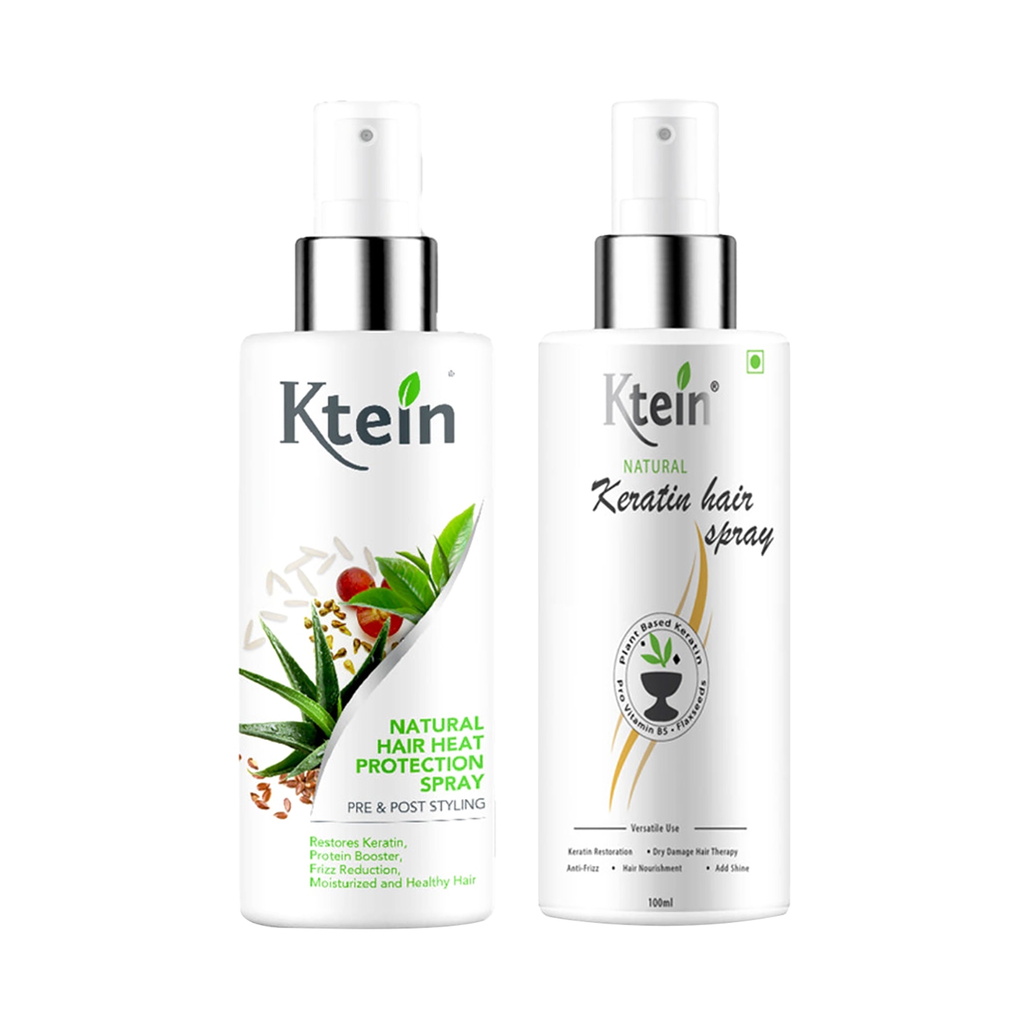 Ktein | Ktein Natural Keratin Hair Spray And Natural Hair Heat Protection Spray - (2Pcs)