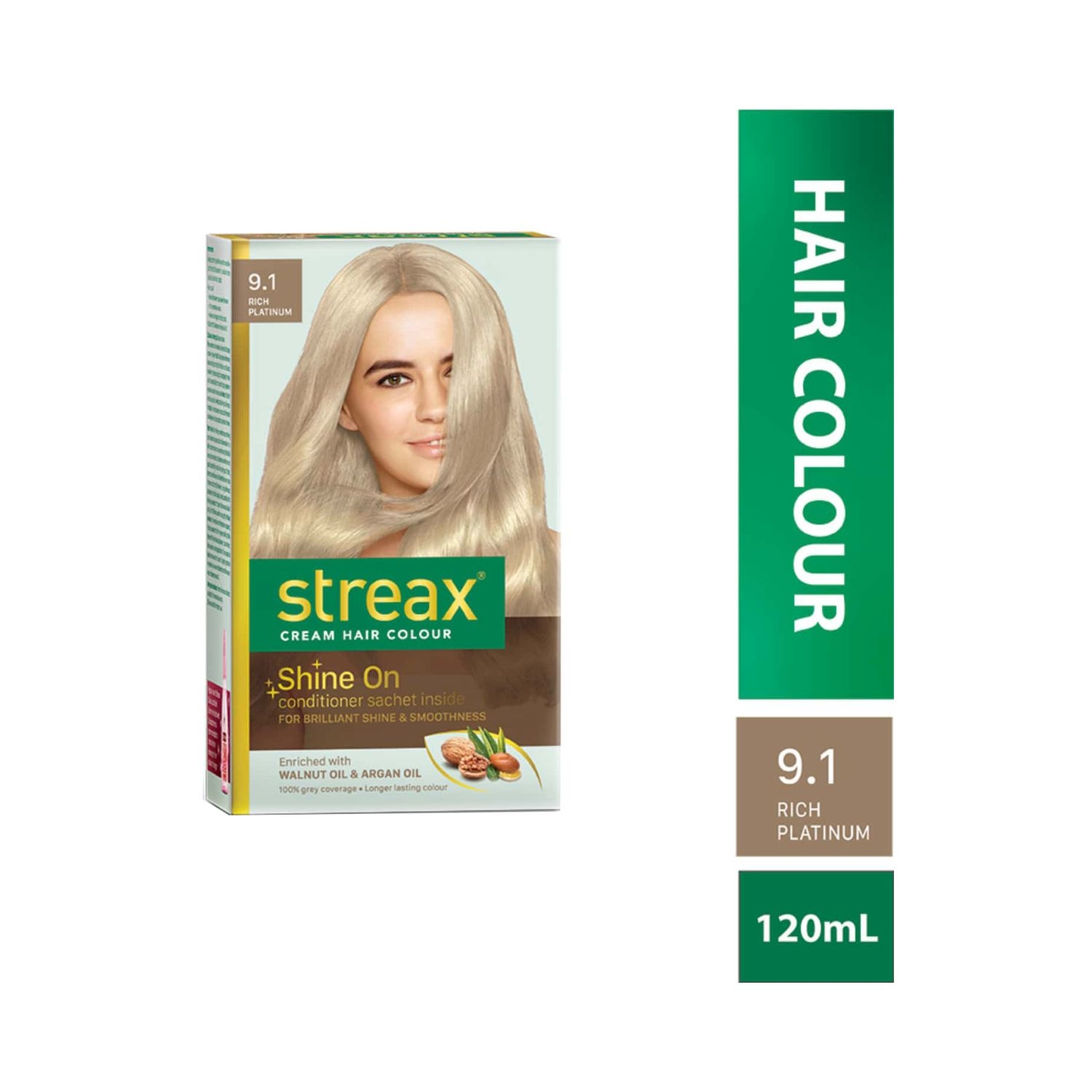 Streax | Streax Hair Colour - Rich Platinum (70gm+50ml)