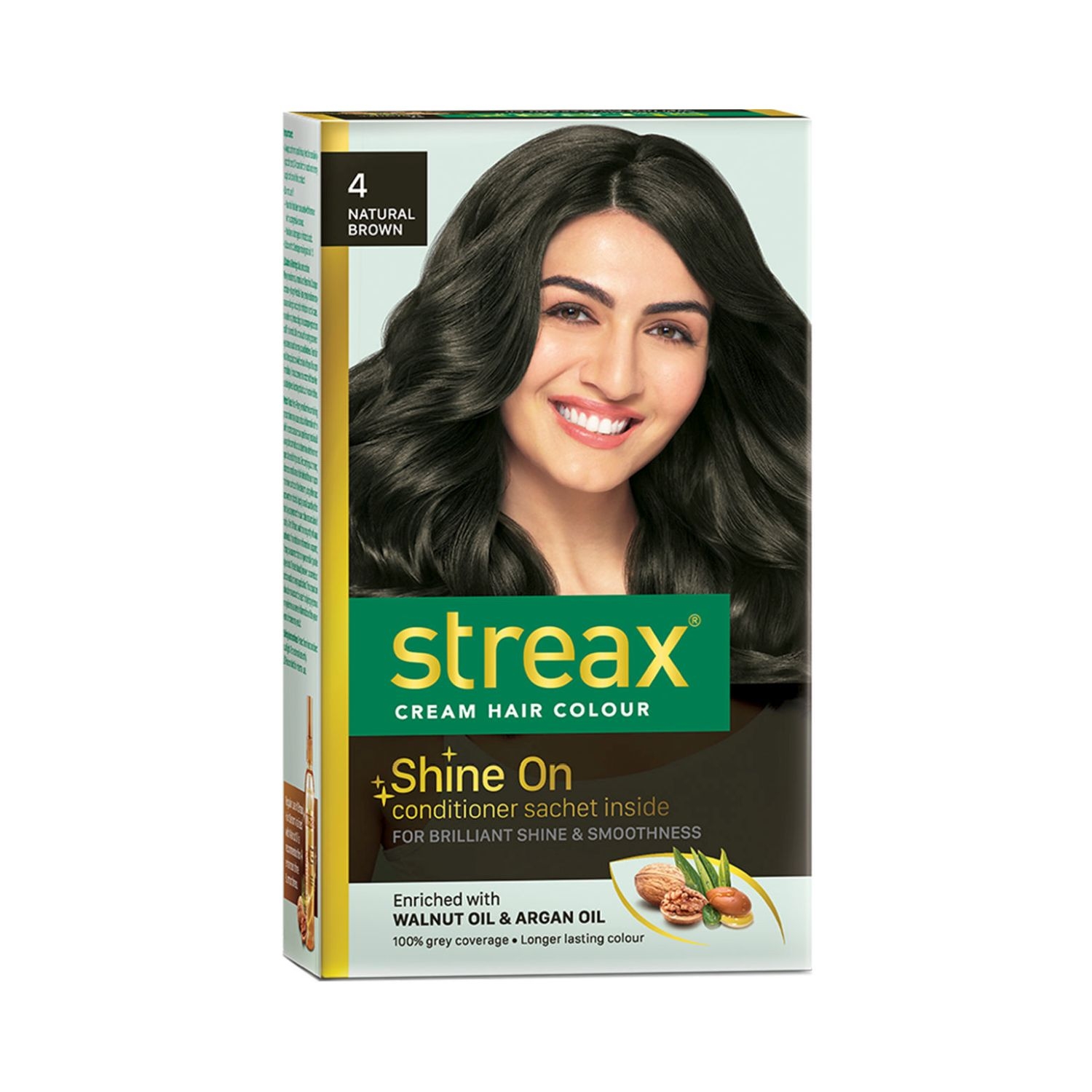 Streax | Streax Hair Colour - 4 Natural Brown (70gm+50ml)