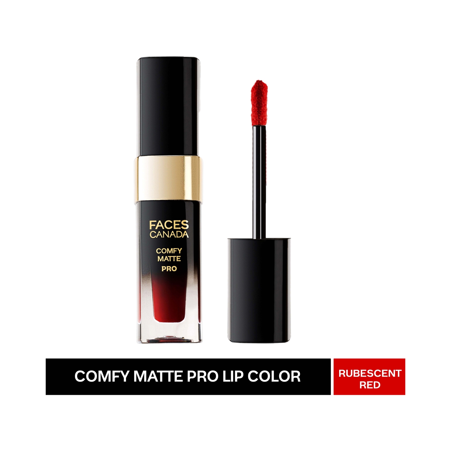 Faces Canada | Faces Canada Comfy Matte Pro Liquid Lipstick 10HR Stay No Dryness - Rubescent Red 04 (5.5ml)