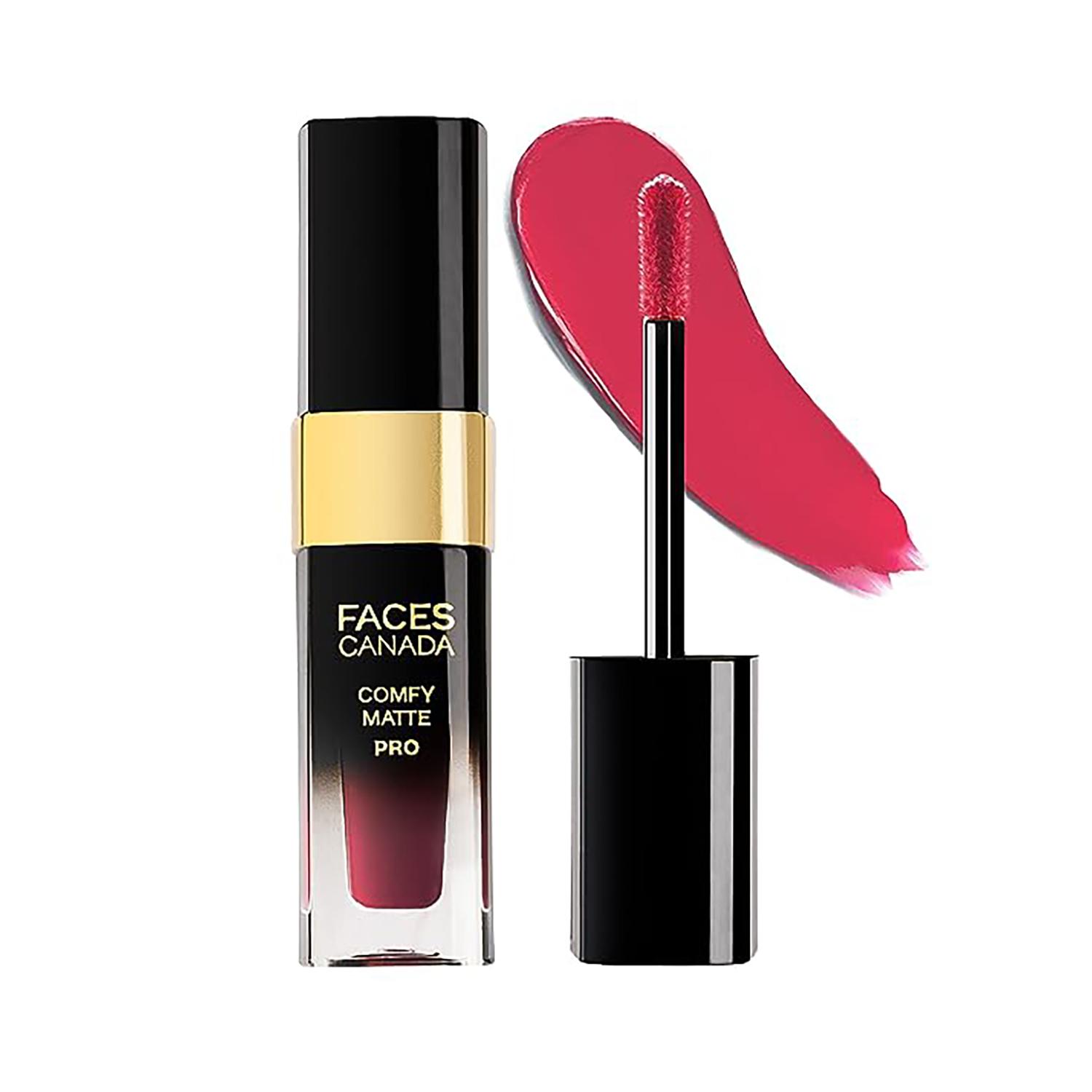 Faces Canada | Faces Canada Comfy Matte Pro Liquid Lipstick - Crafty Pink 05, 10HR Stay, No Dryness (5.5 ml)