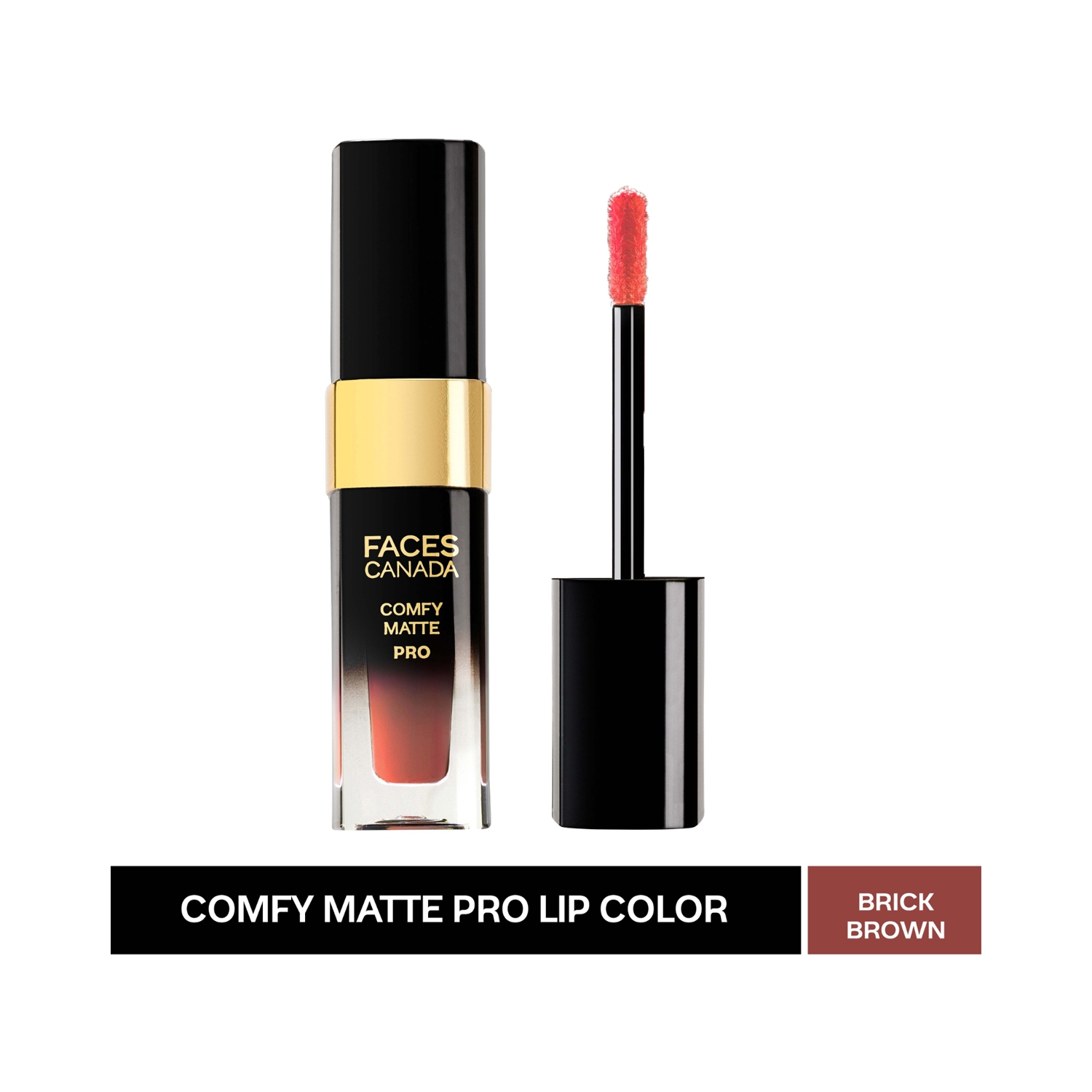 Faces Canada | Faces Canada Comfy Matte Pro Liquid Lipstick 10HR Stay No Dryness - Brick Brown 08 (5.5ml)