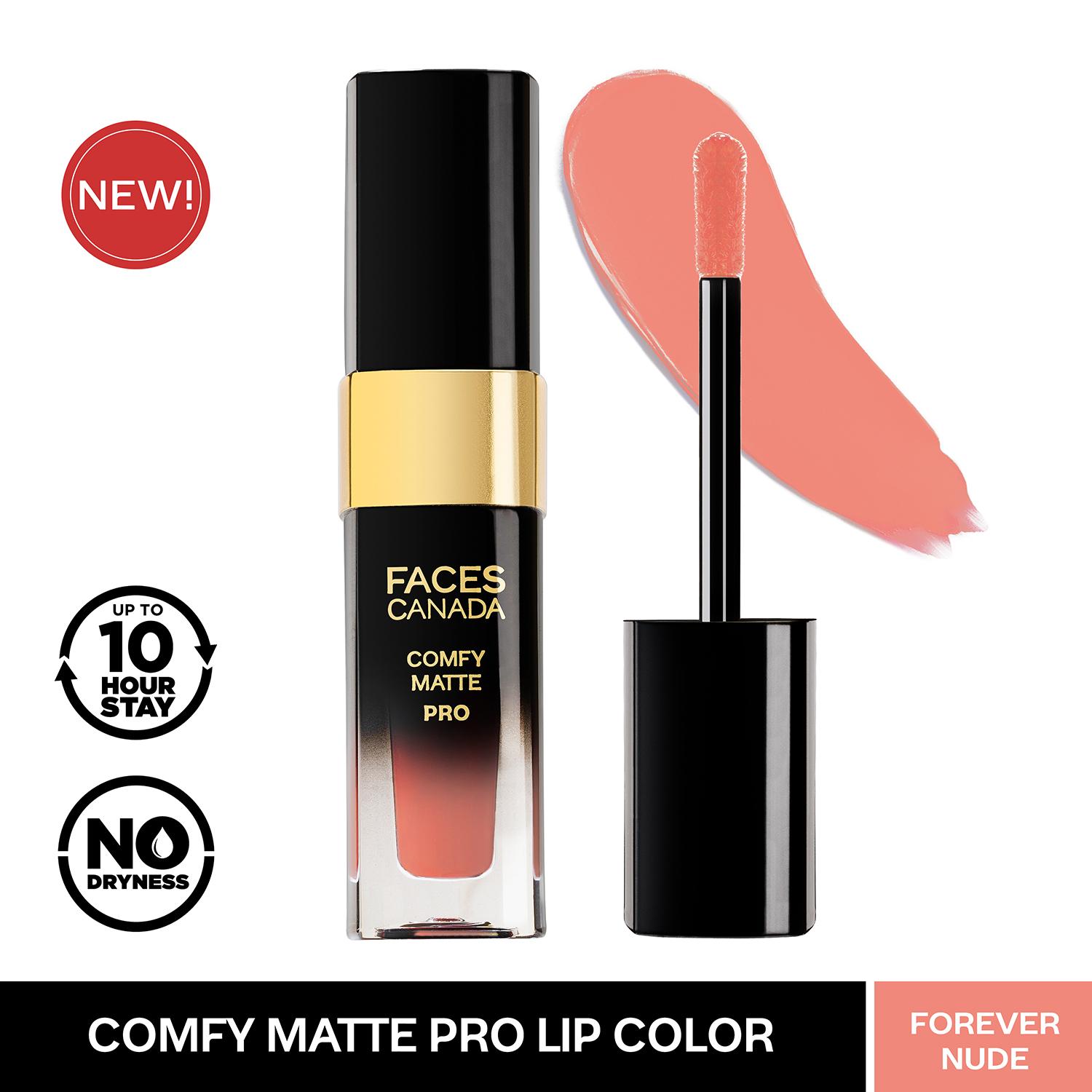 Faces Canada | Faces Canada Comfy Matte Pro Liquid Lipstick - Forever Nude 09, 10HR Stay, No Dryness (5.5 ml)