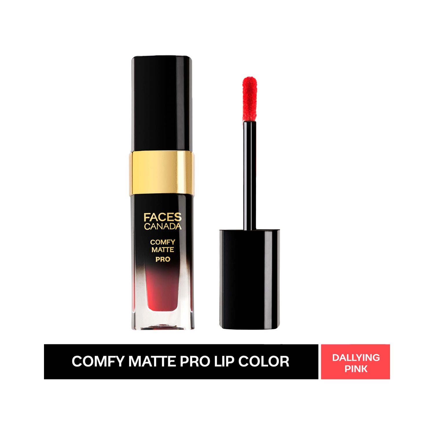 Faces Canada | Faces Canada Comfy Matte Pro Liquid Lipstick 10HR Stay No Dryness - Dallying Pink 12 (5.5ml)