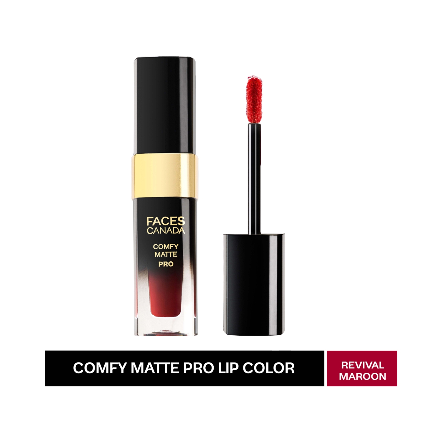Faces Canada Comfy Matte Pro Liquid Lipstick 10HR Stay No Dryness - Revival Maroon 14 (5.5ml)