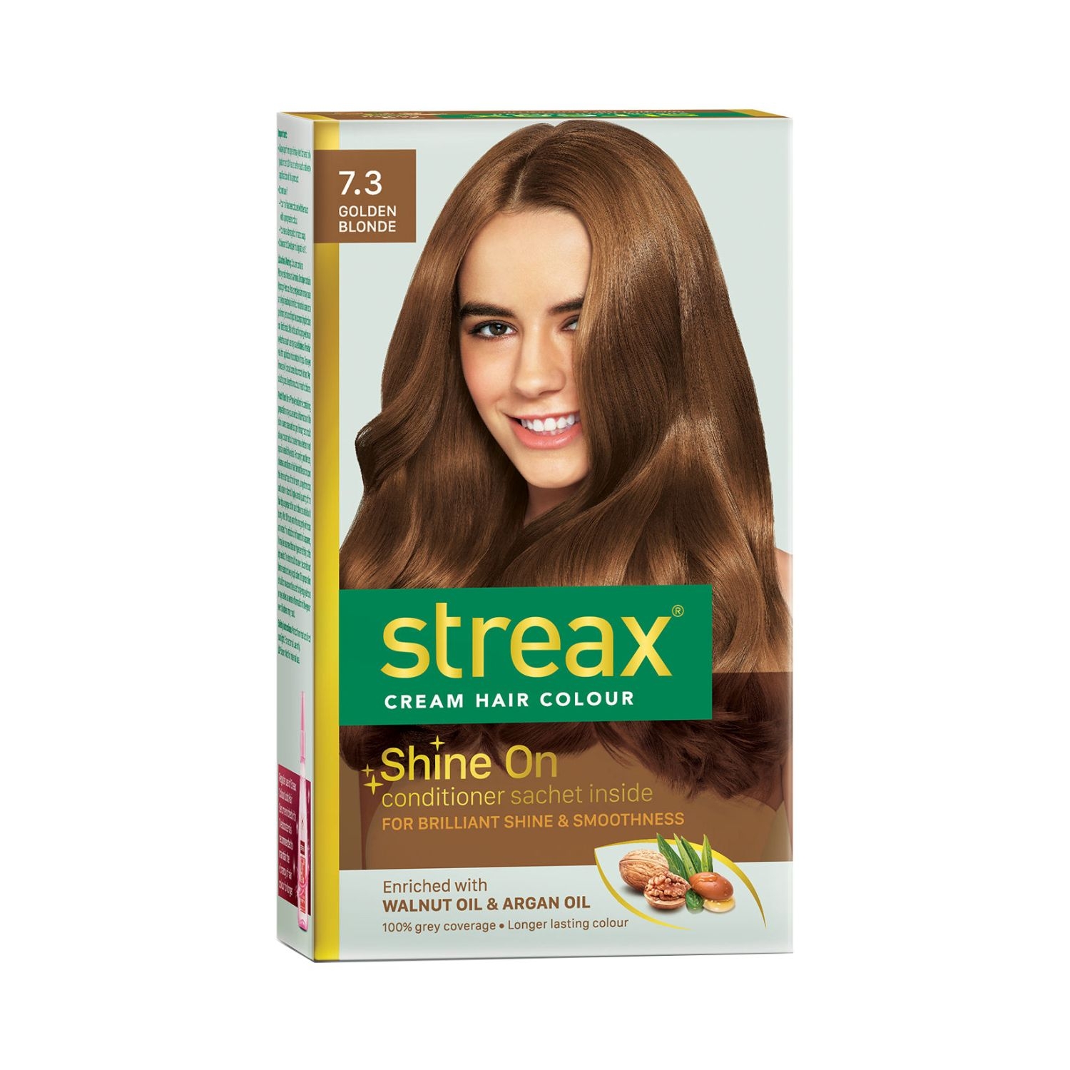 Streax | Streax Hair Colour - 7.3 Golden Blonde (70gm+50ml)