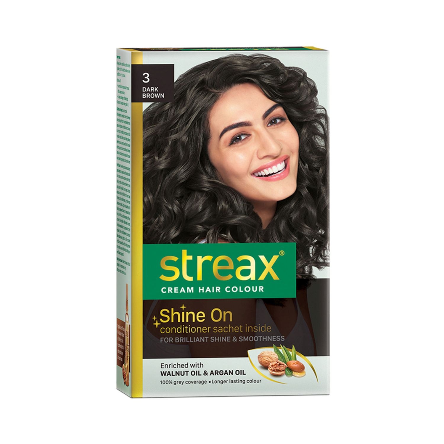 Streax | Streax Hair Colour - 3 Dark Brown (70gm+50ml)